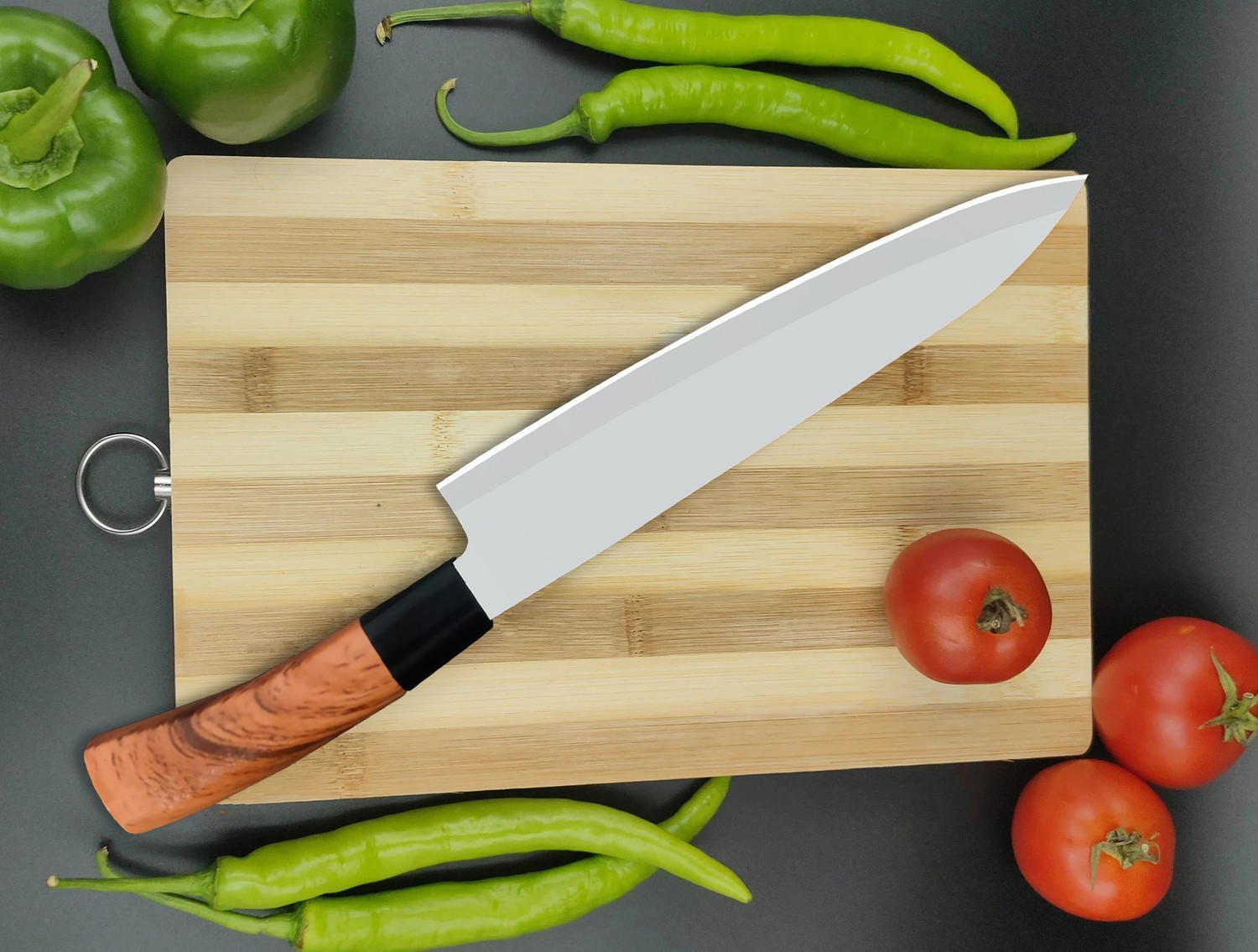 Flipkart SmartBuy Knife Santoku Blade Japanese Knife with Holes Long 7 Inches Sharp & Durable for Cutting Meat Chicken Cheese Vegetable Fruits YG 130 Stainless Steel Knife