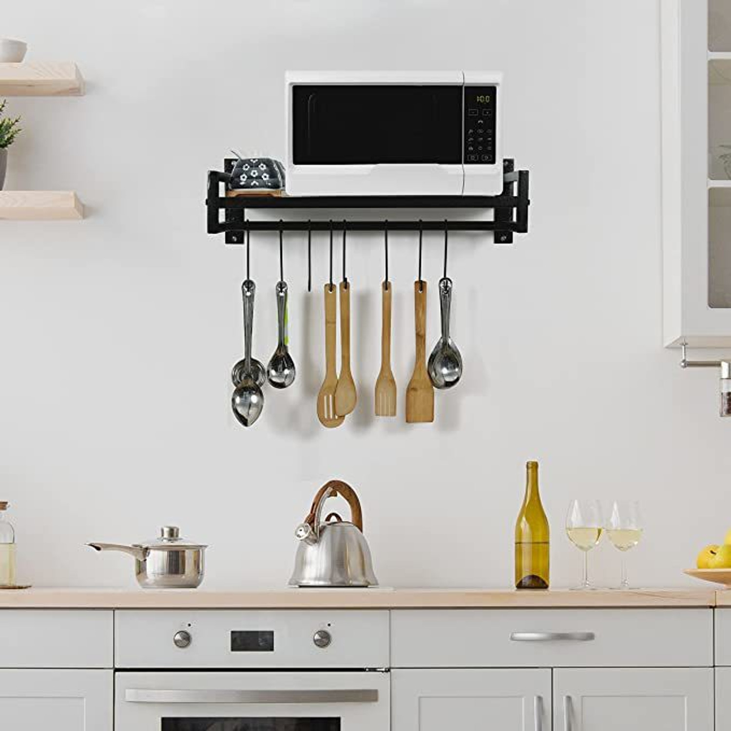 Iron Kitchen Rack Livzing Containers Kitchen Rack Iron Wall Mount Microwave Oven Rack ...
