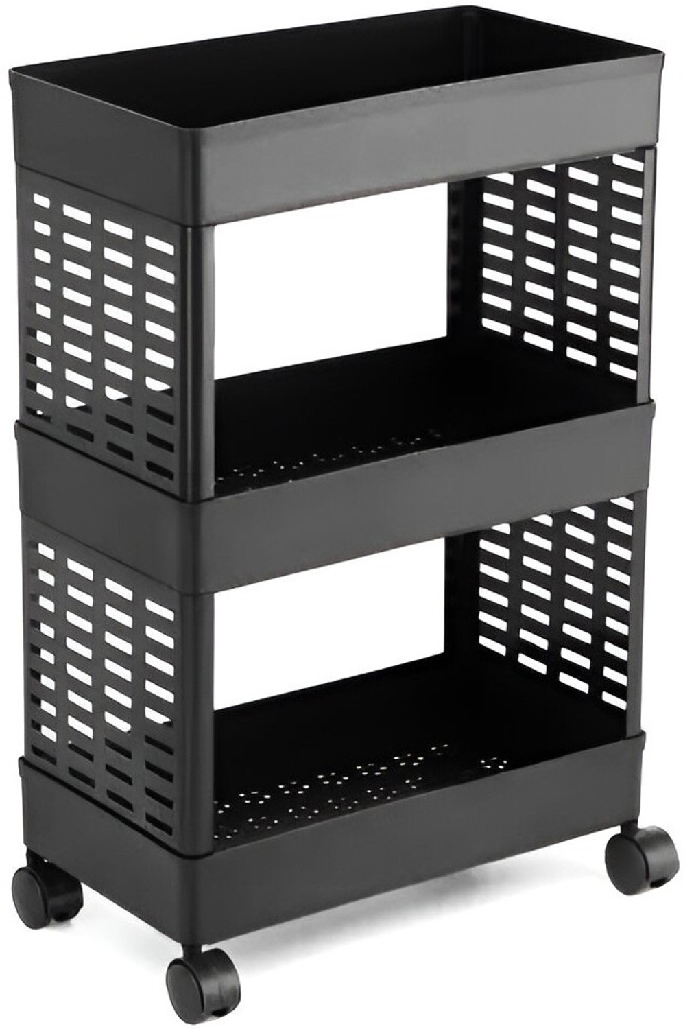 Image of BRANTOX 4 Tier Slim Multipurpose Storage Rack Trolley Plastic Storage Rack For Kitchen Plastic Kitchen Trolley (DIY(Do-It-Yourself))