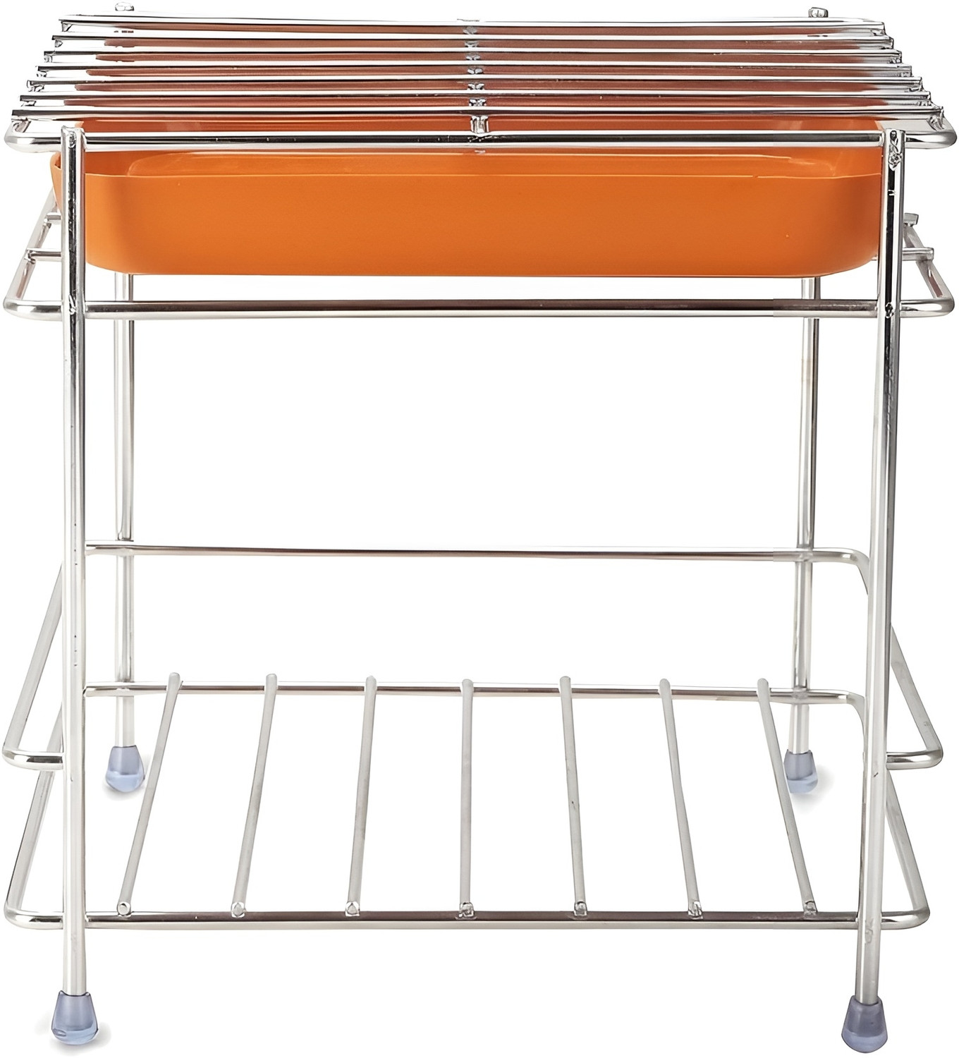 Image of GESCHIR Matka Kitchen Rack Heavy Stainless Steel Matka Stand With Plastic Tray Plant Stand Gamla Stand Steel
