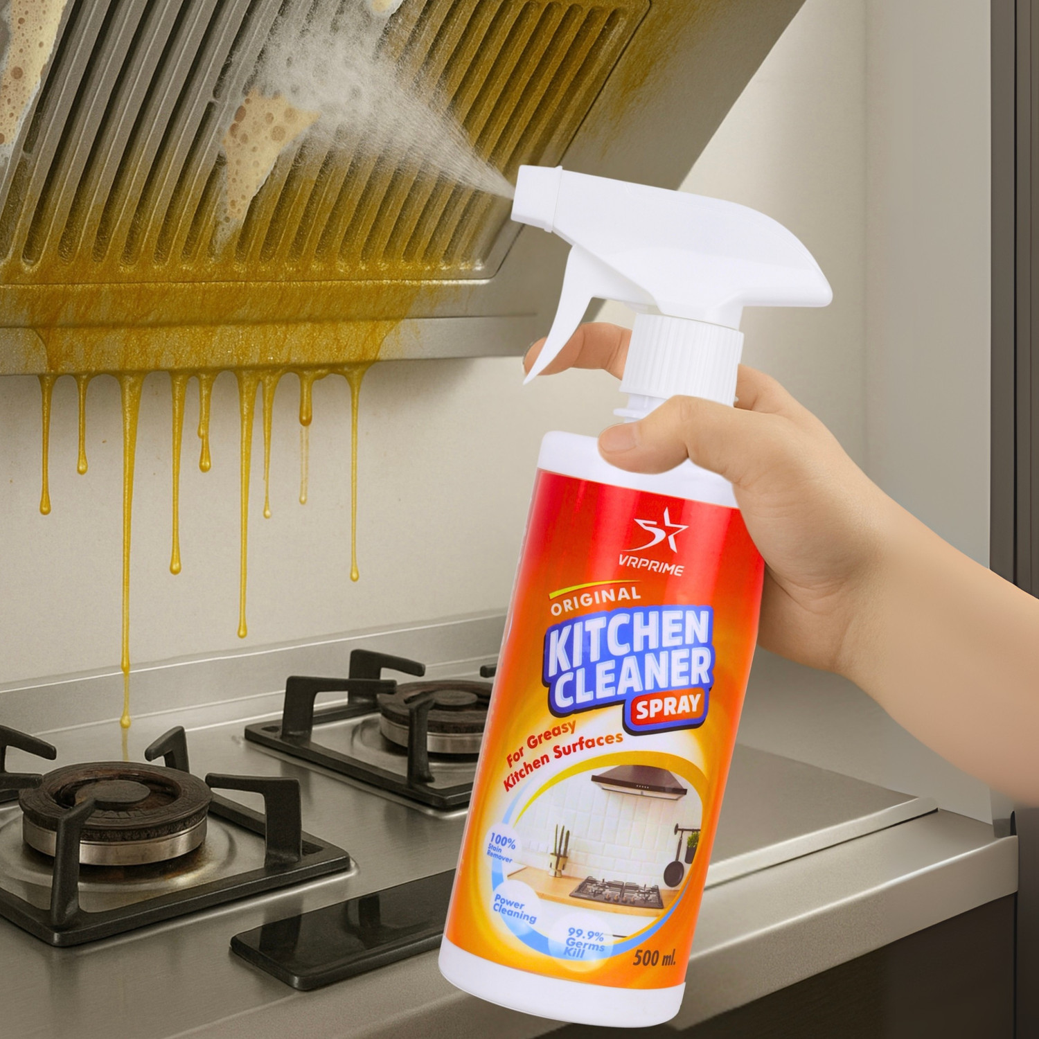 Image of Lizol Suitable for All Floor Cleaner Mops | Kills 99.9% Germs Rose Kitchen Cleaner (5 L)