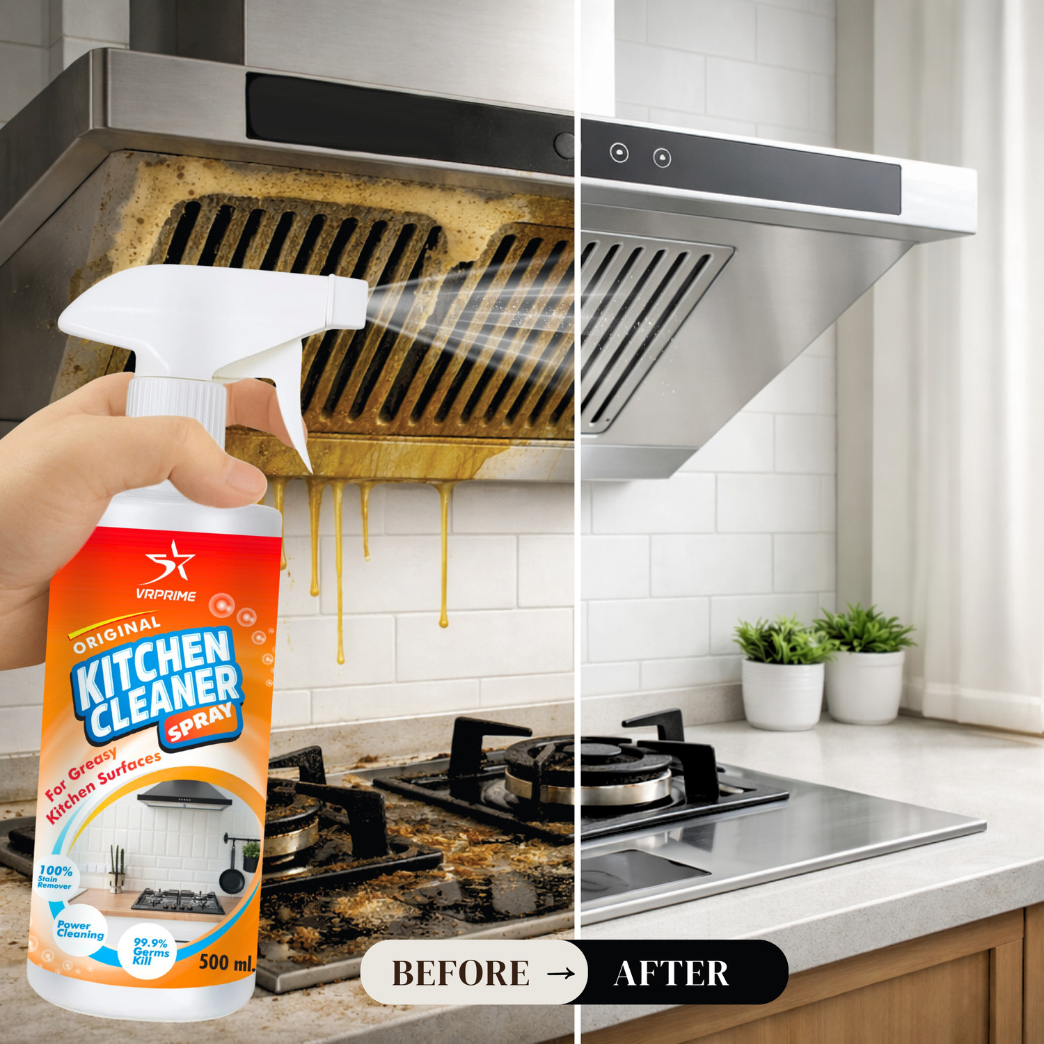 Image of Lizol Suitable for All Floor Cleaner Mops | Kills 99.9% Germs Rose Kitchen Cleaner (5 L)
