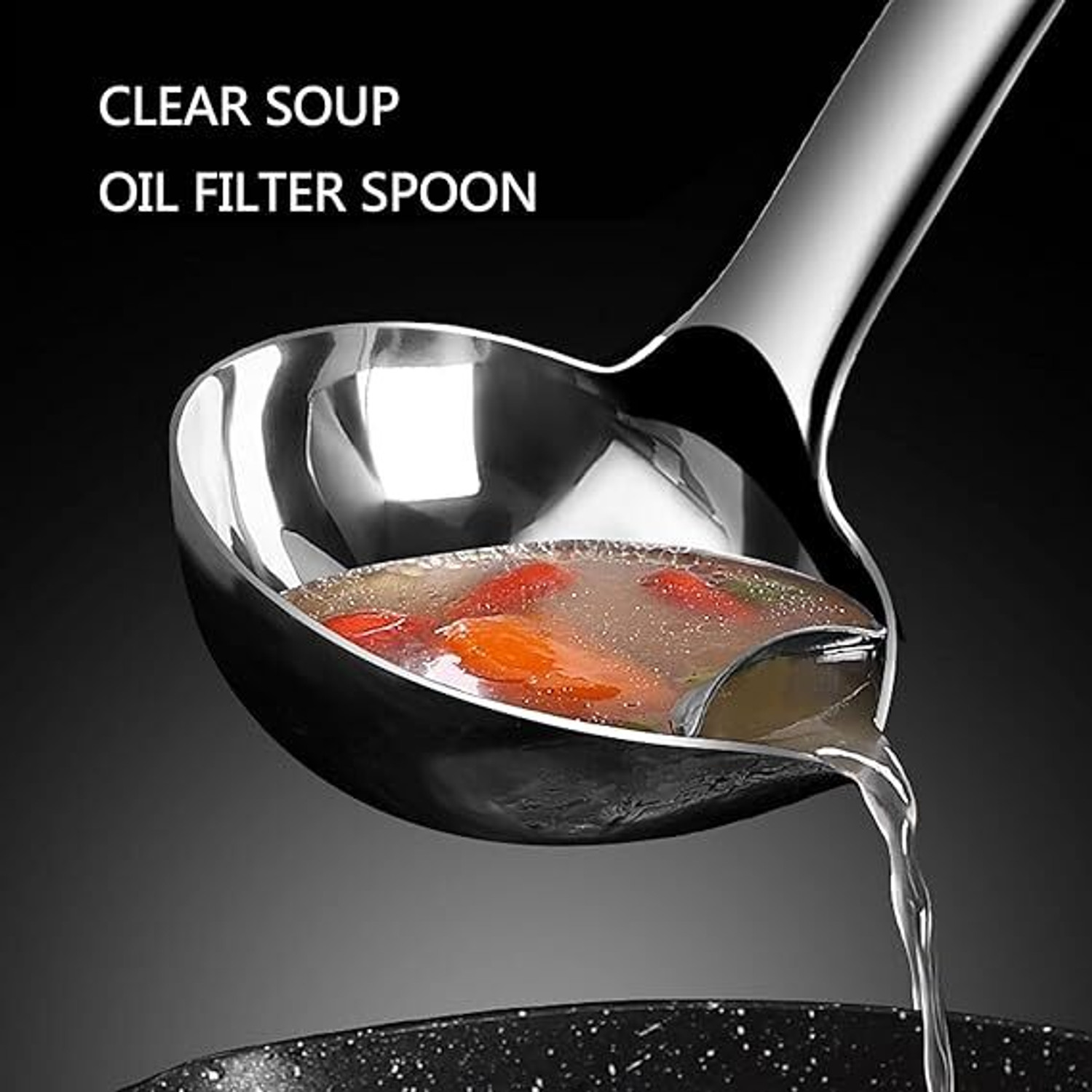 Image of PRIVATECAVE Cooking Spoon Oil-Separated Kitchen Tool Set (Silver, Cooking Spoon)