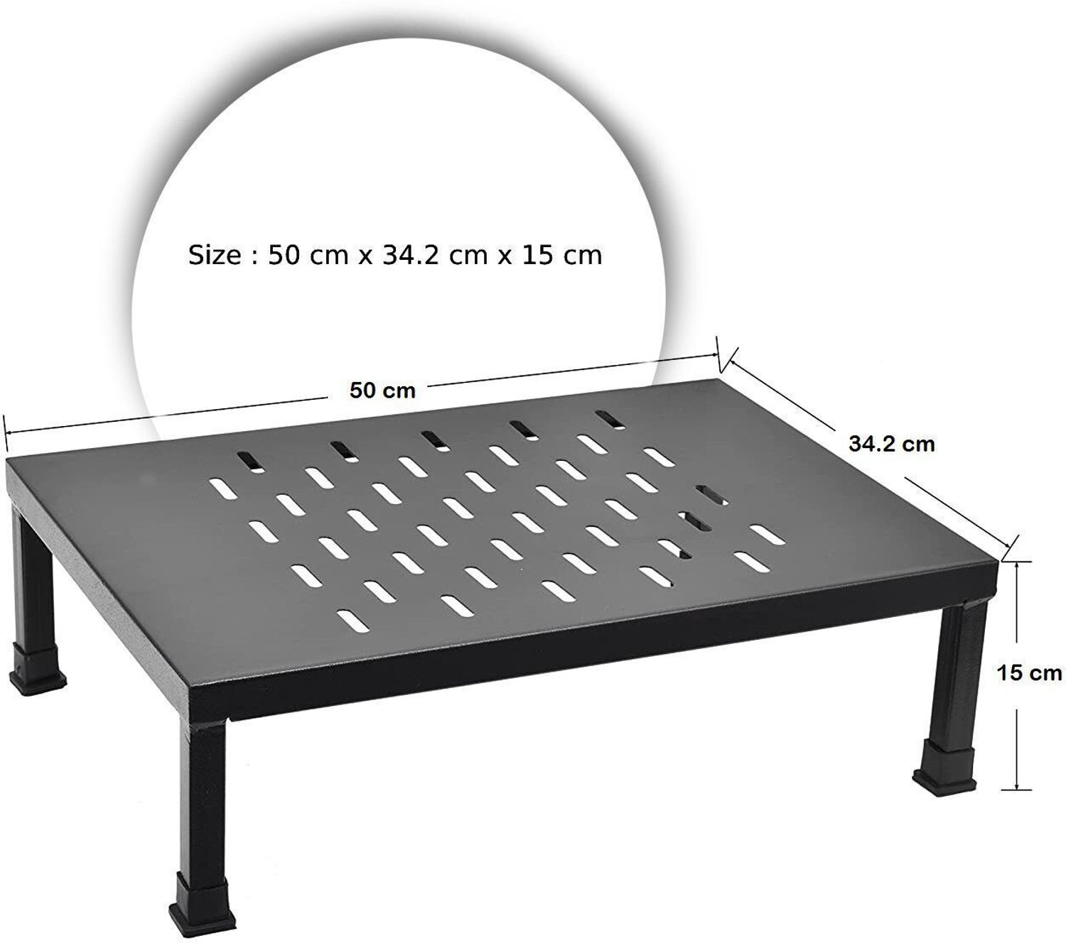 Image of VR High Grade Metal Universal Microwave Oven Fix Stand for Kitchen Platform-Floor Iron Kitchen Trolley (Pre-assembled)