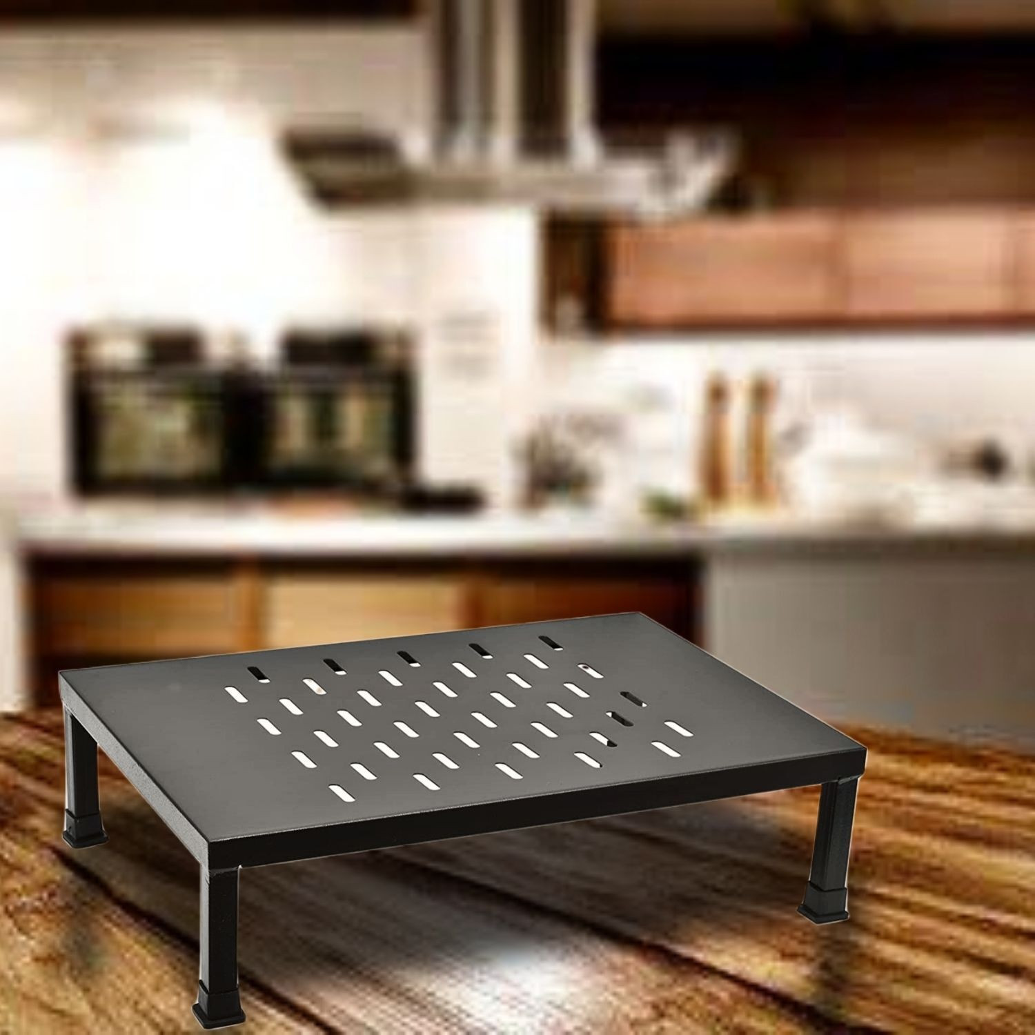 Image of VR High Grade Metal Universal Microwave Oven Fix Stand for Kitchen Platform-Floor Iron Kitchen Trolley (Pre-assembled)
