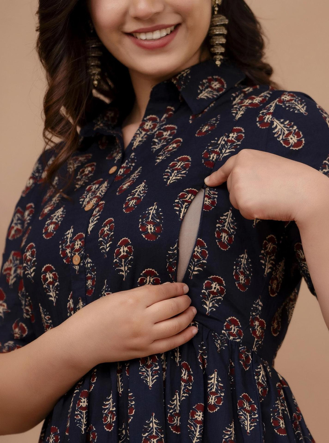 Image of sky fab Printed Viscose Rayon Flared Kurta for Women With Attached Dupatta (Light Green)