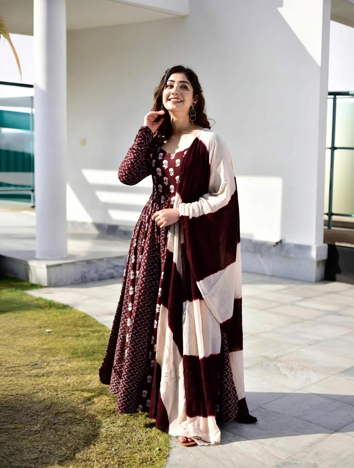 BRAVAL TEXTILE Women Floral Print, Printed Anarkali Kurta