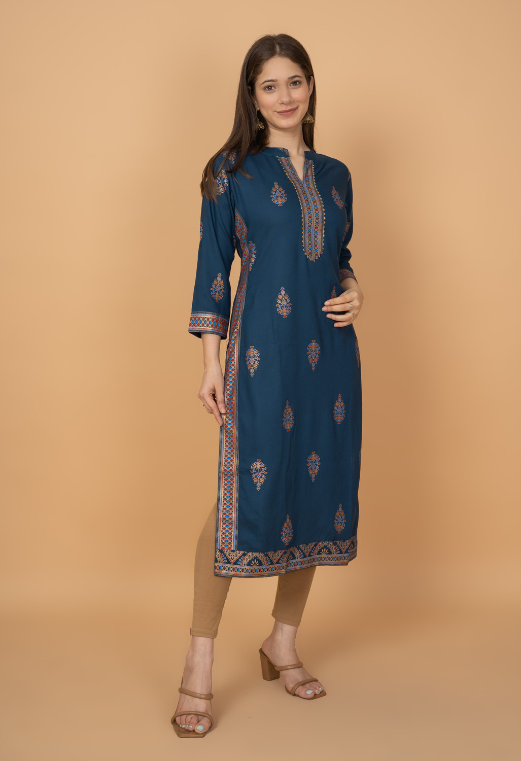 Image of Annsh Apparel Women Printed Straight Kurta