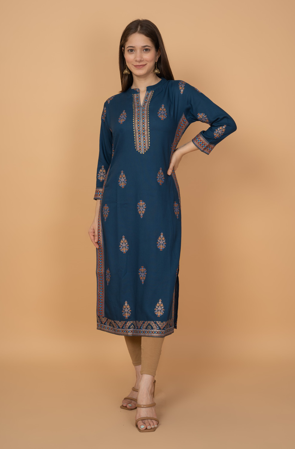 Image of Annsh Apparel Women Printed Straight Kurta