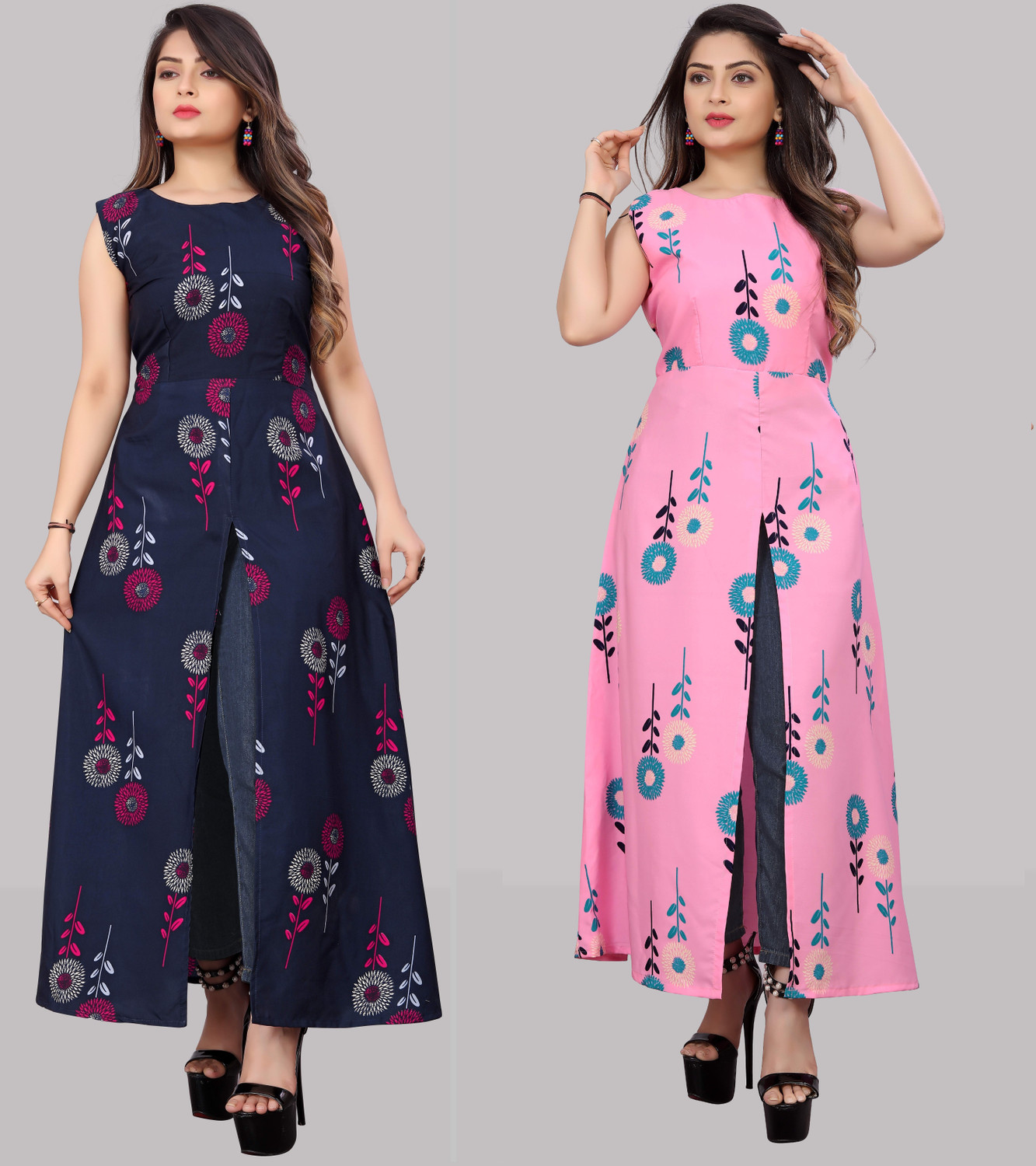 Image of Modli 20 Fashion Women A-line Blue, White, Dark Blue, Pink Knee Length Dress