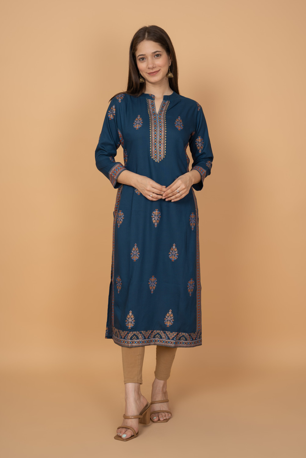 Image of Annsh Apparel Women Printed Straight Kurta