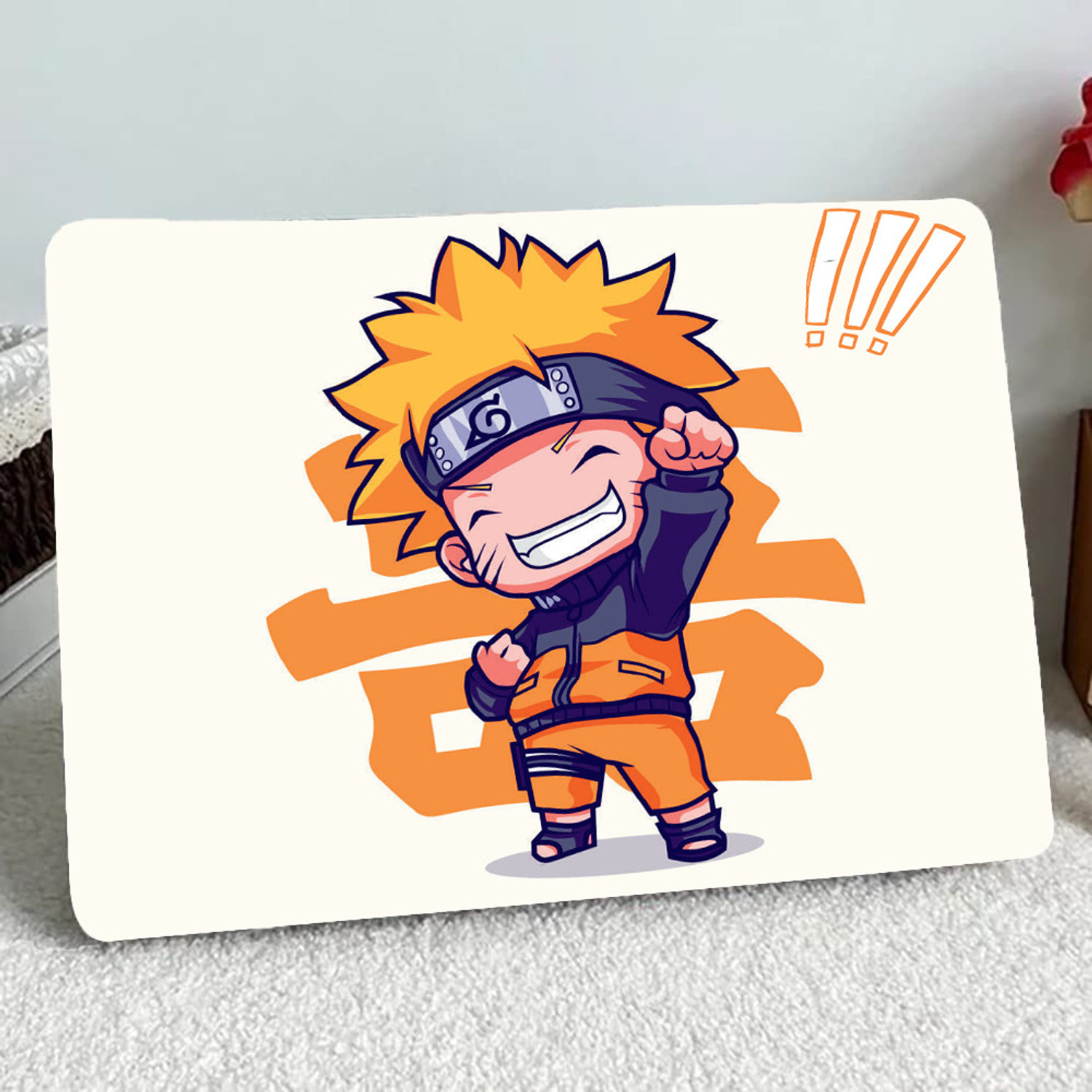Image of Replix Naruto Anime Vinyl Laptop Skin with Free Sticker Compatible for All Laptops Vinyl Reusable Laptop Skin Compatible for 15.6 inch