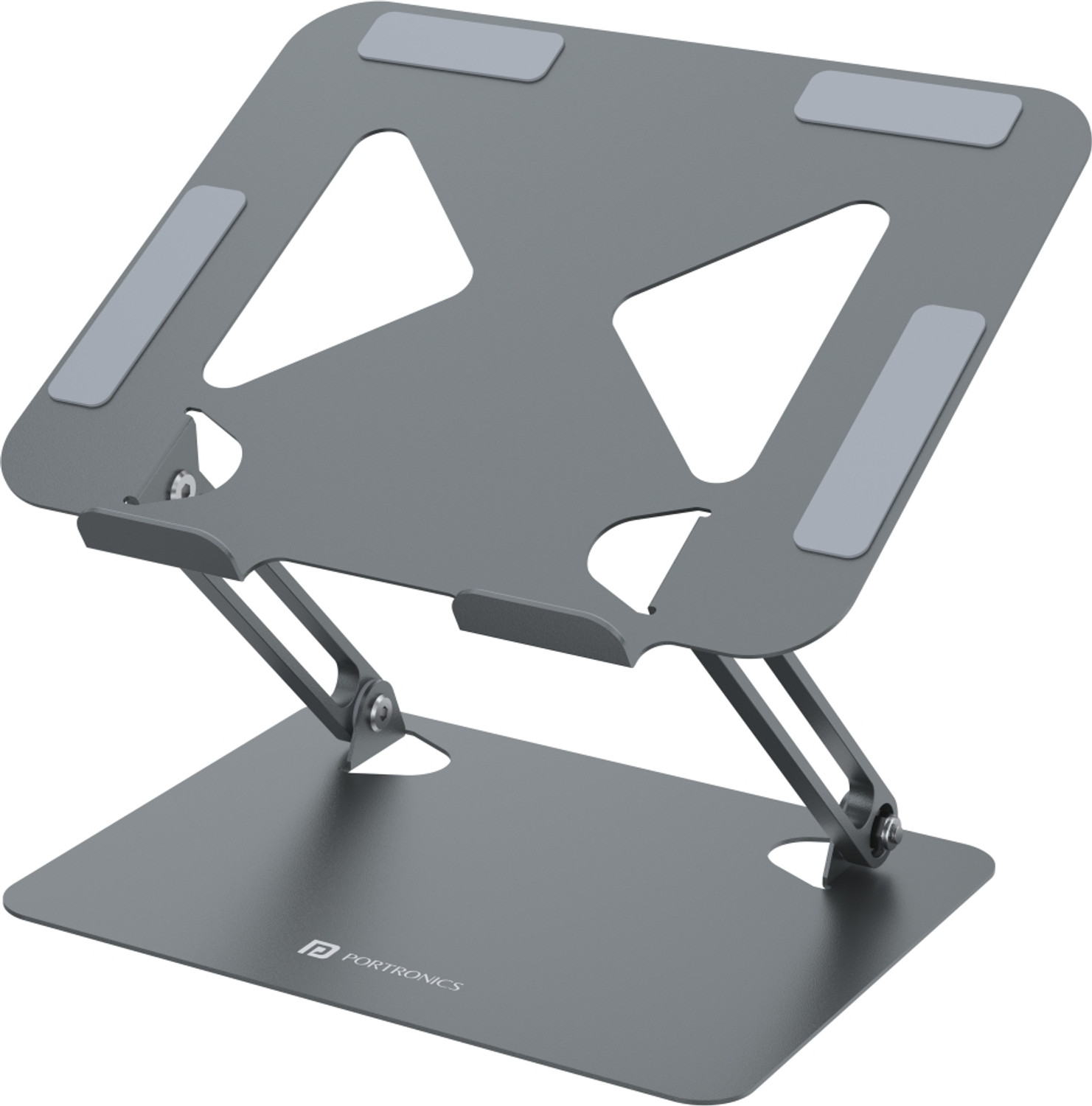 Portronics My Buddy K7 Laptop Stand with Ventilated Body, Multiple Adjustable Angles, Carbon Steel Body Laptop Stand