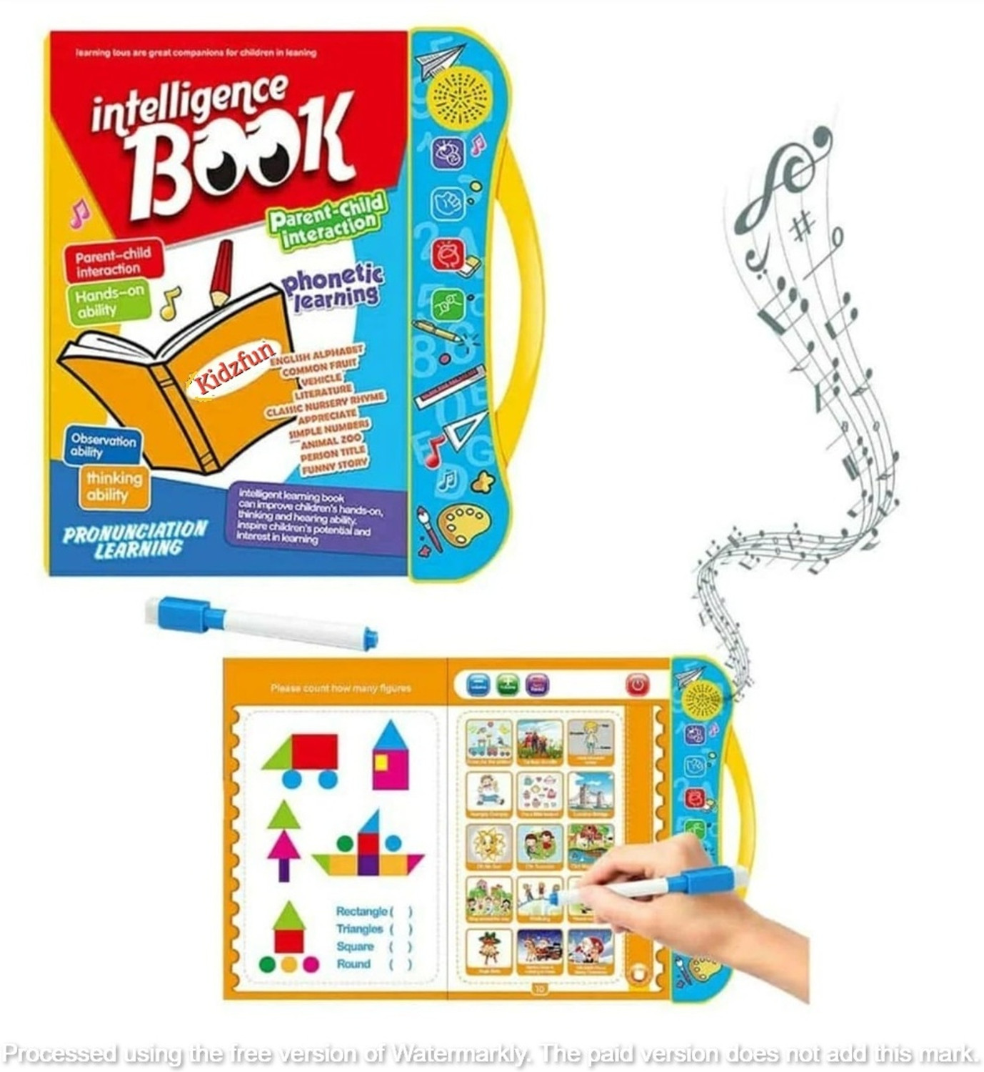 Kidzfun Educational Learning Book for 3+ Kids, Boys, Toddlers (Intelli