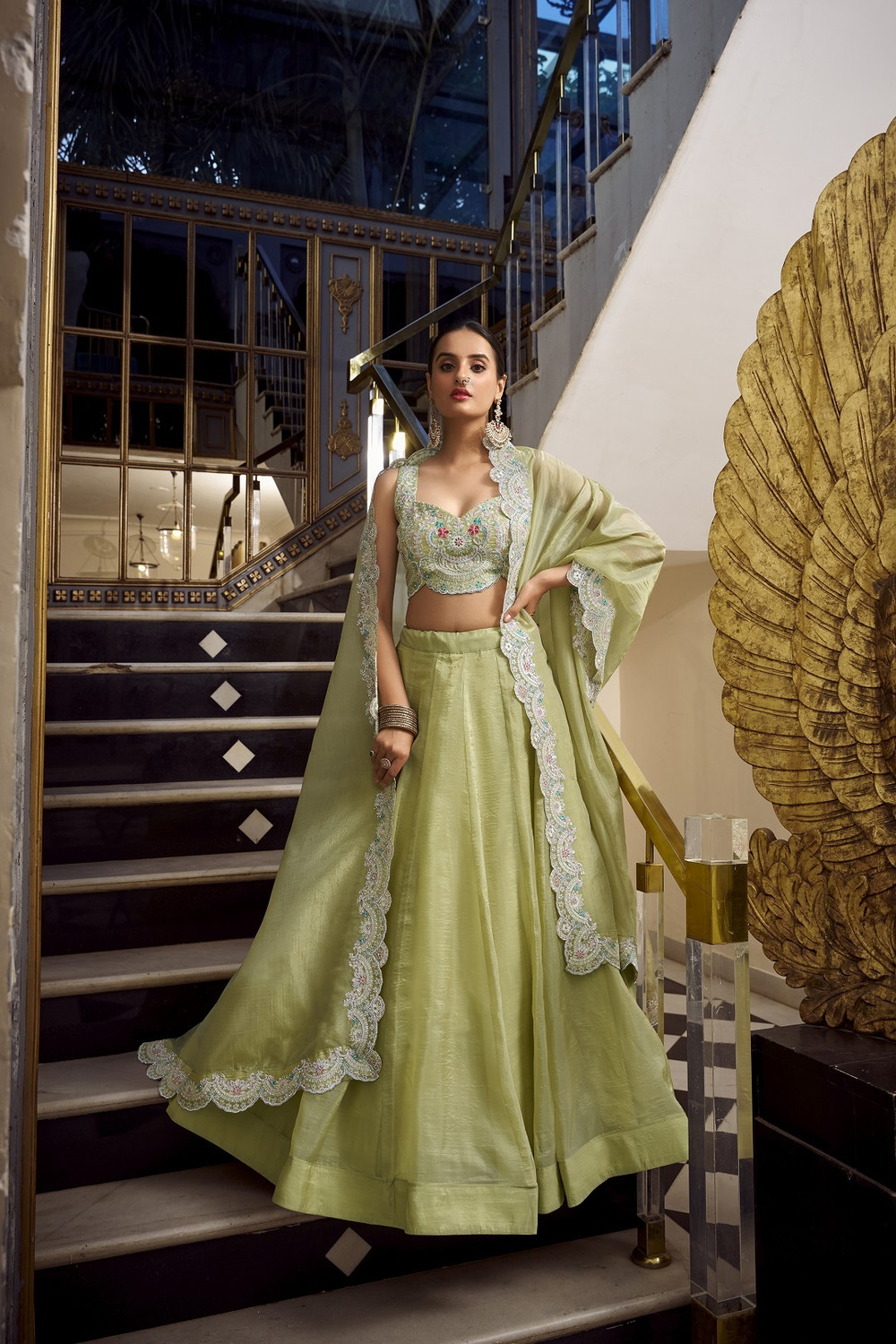 Jatriqq Solid Semi Stitched Lehenga Choli
