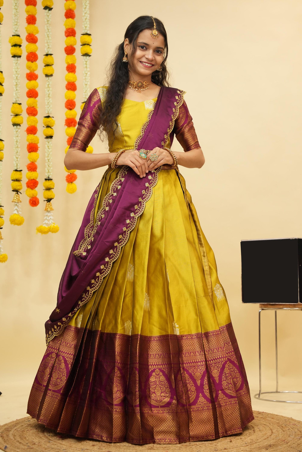 Mr Y Self Design Semi Stitched Lehenga Choli