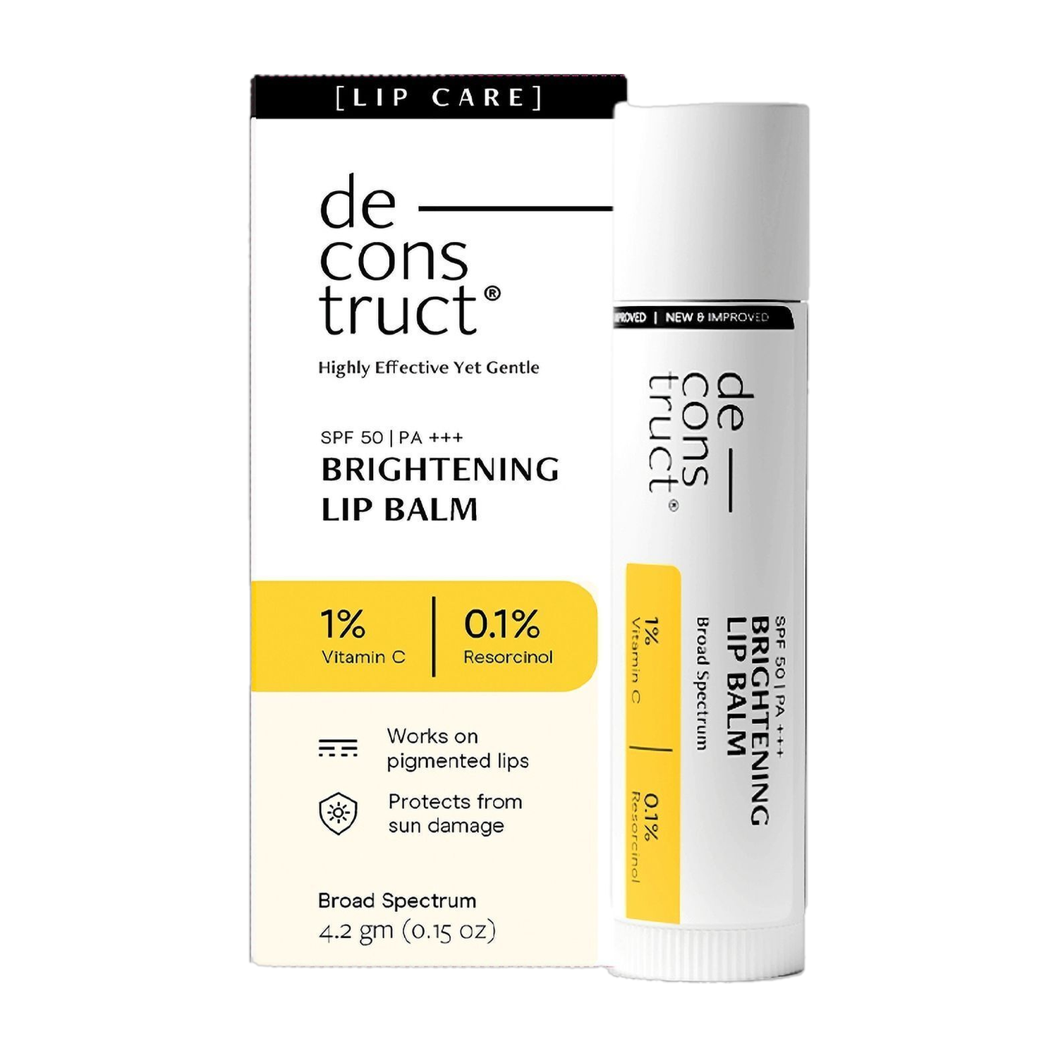 deconstruct Brightening Lip Balm - 1% Vitamin C +0.1% Resorcinol |For Pigmented lips |SPF 30 Vitamin C, Resorcinol