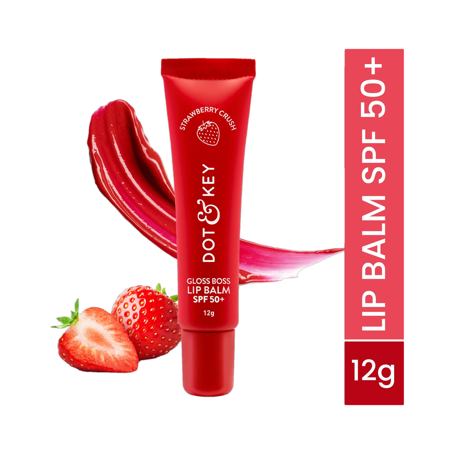 Dot & Key Gloss Boss Tinted Lip Balm SPF 30 I Vitamin C + E I 12g - Strawberry Crush Fruity