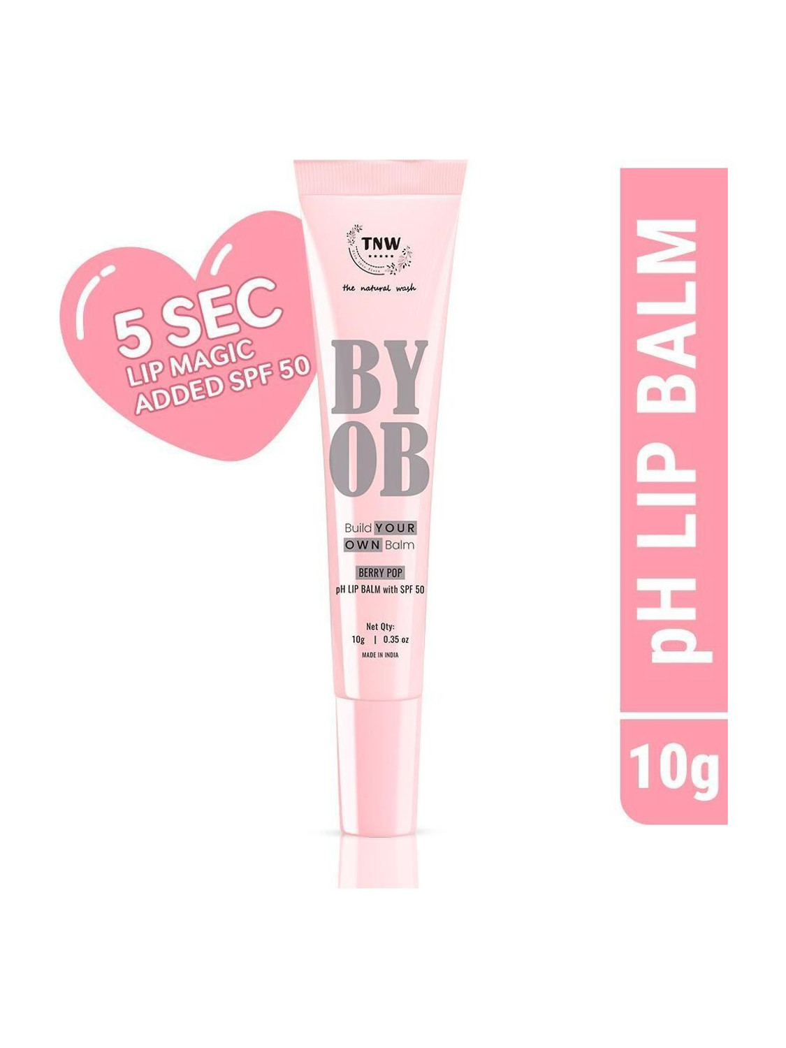 Image of TNW - The Natural Wash Lip Serum Infused With SPF 15 Vitamin E Almond Oil Aloe Vera & Retinol For Soft & Hydrated Lips Paraban & Mineral oil Free strawberry (Pack of: 1, 10 g)
