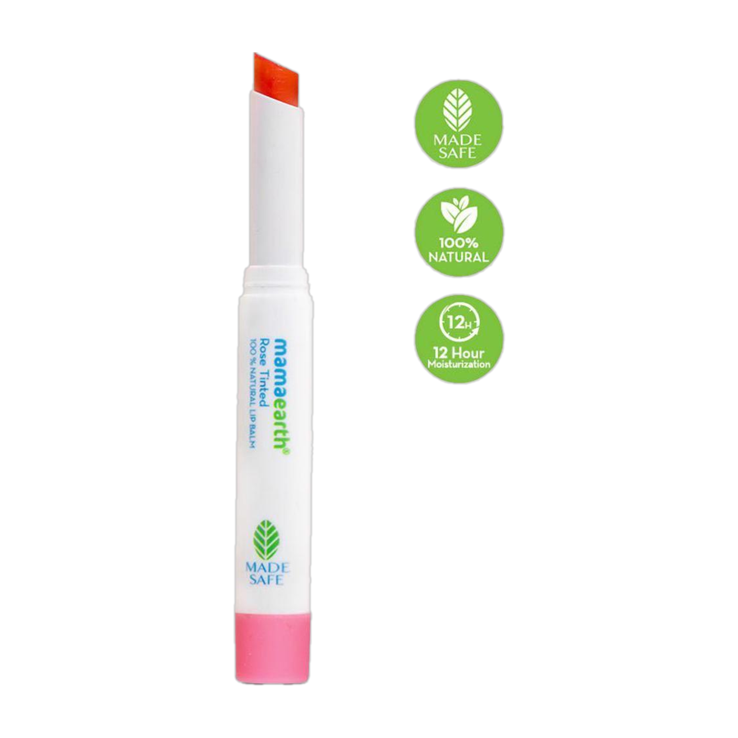 MamaEarth Rose Tinted 100% Natural Lip Balm for bright Lips, With Rose
