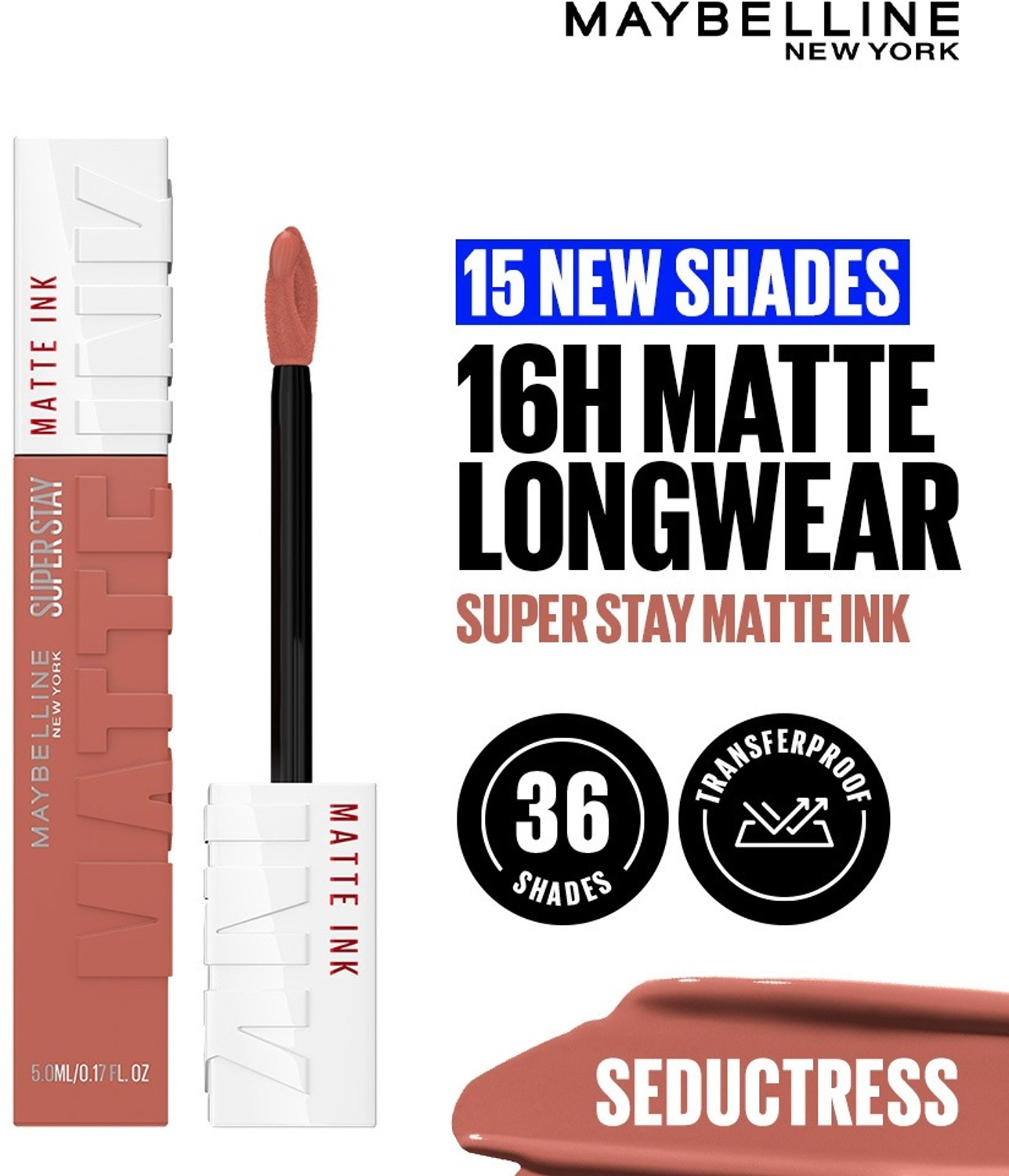 MAYBELLINE NEW YORK Super Stay Matte Ink Liquid Lipstick  (65 Seductress, 5 ml)