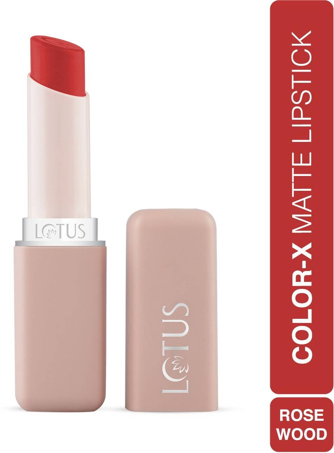 LOTUS MAKE - UP Color X Matte Lipstick Rosewood-12, Long-Lasting, Bold , Highly Pigmented