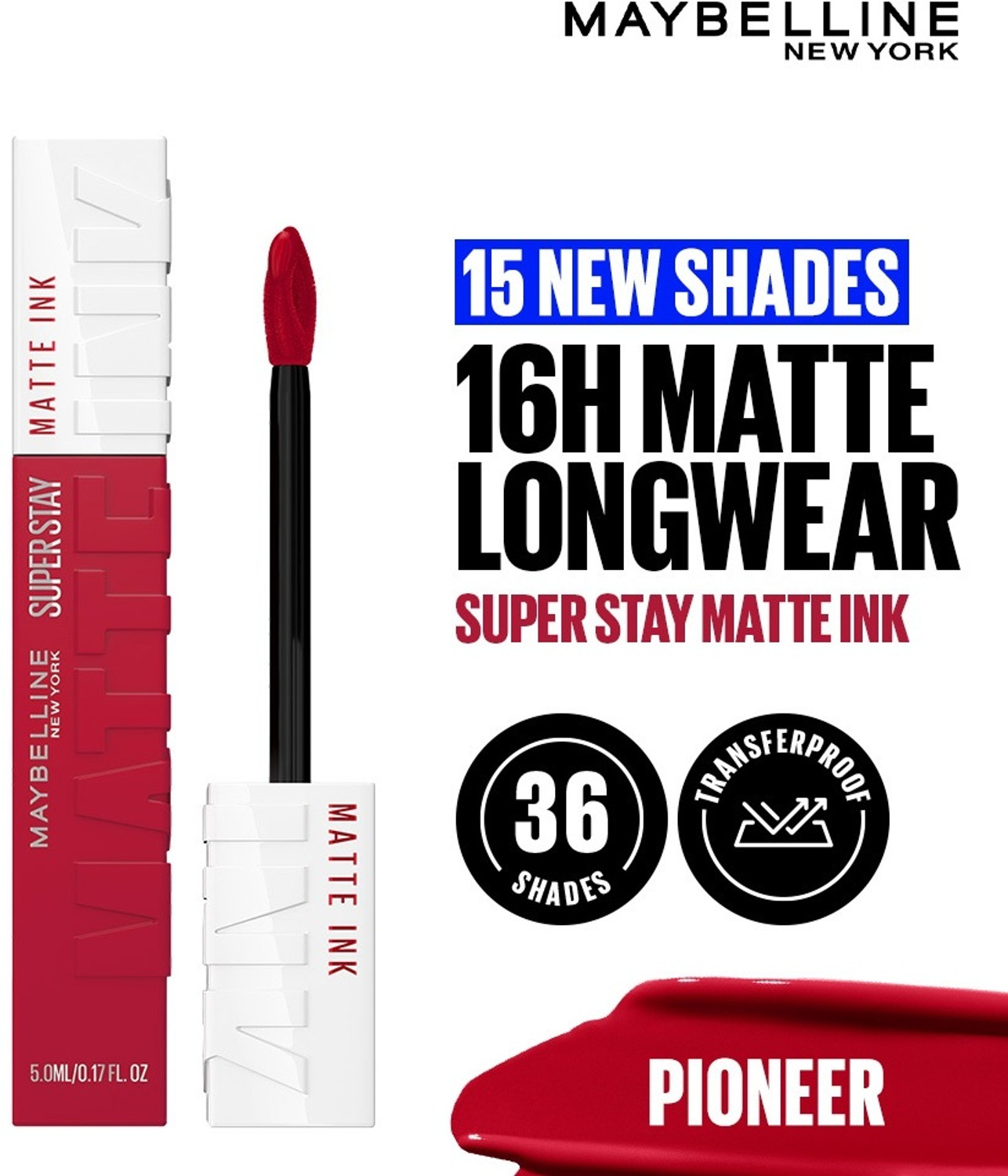 MAYBELLINE NEW YORK New York Super Stay Matte Ink Liquid Lipstick  (20 Pioneer, 5 ml)