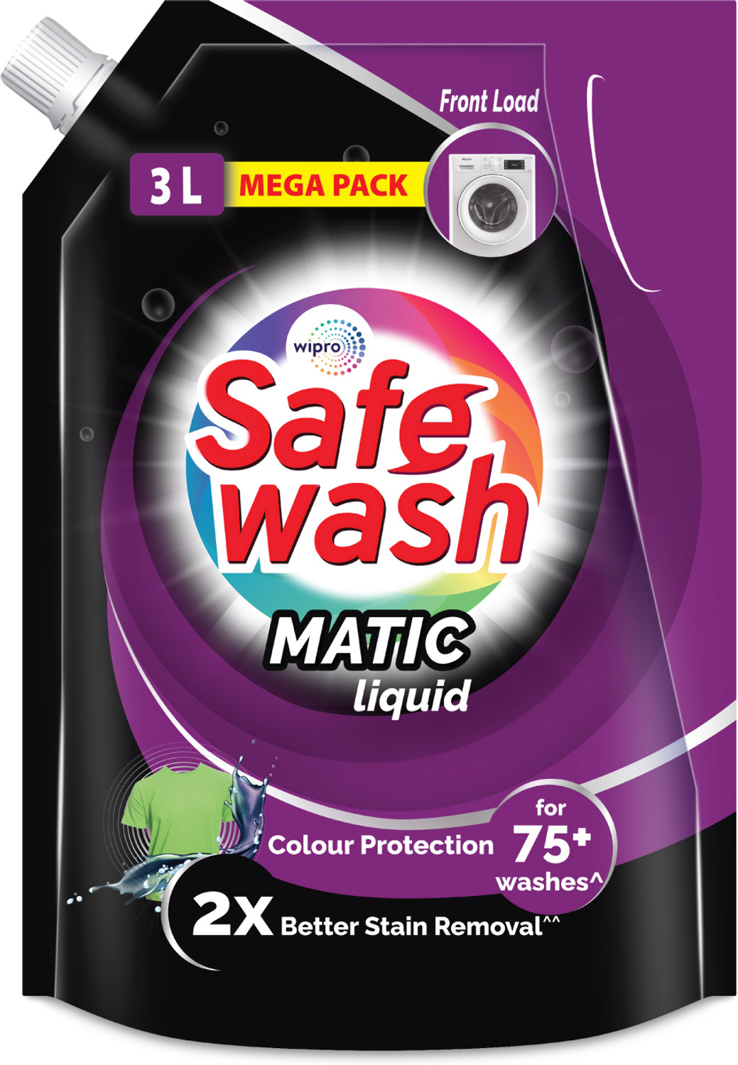 SafeWash Front Load Matic Premium Refill Pouch with Colour-Protect Tec