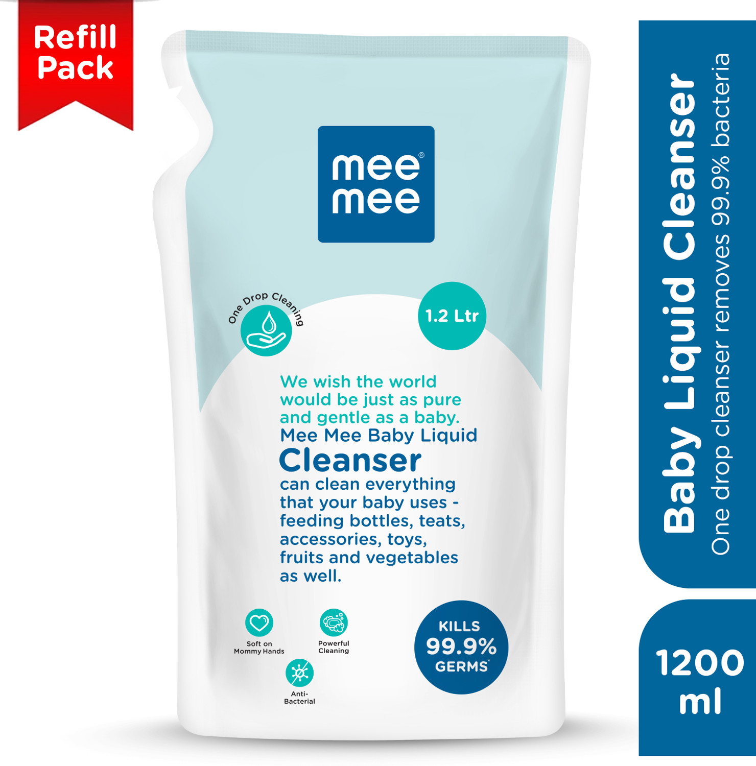 MeeMee Anti-Bacterial Baby Liquid Cleanser (1.2L) Liquid Detergent  