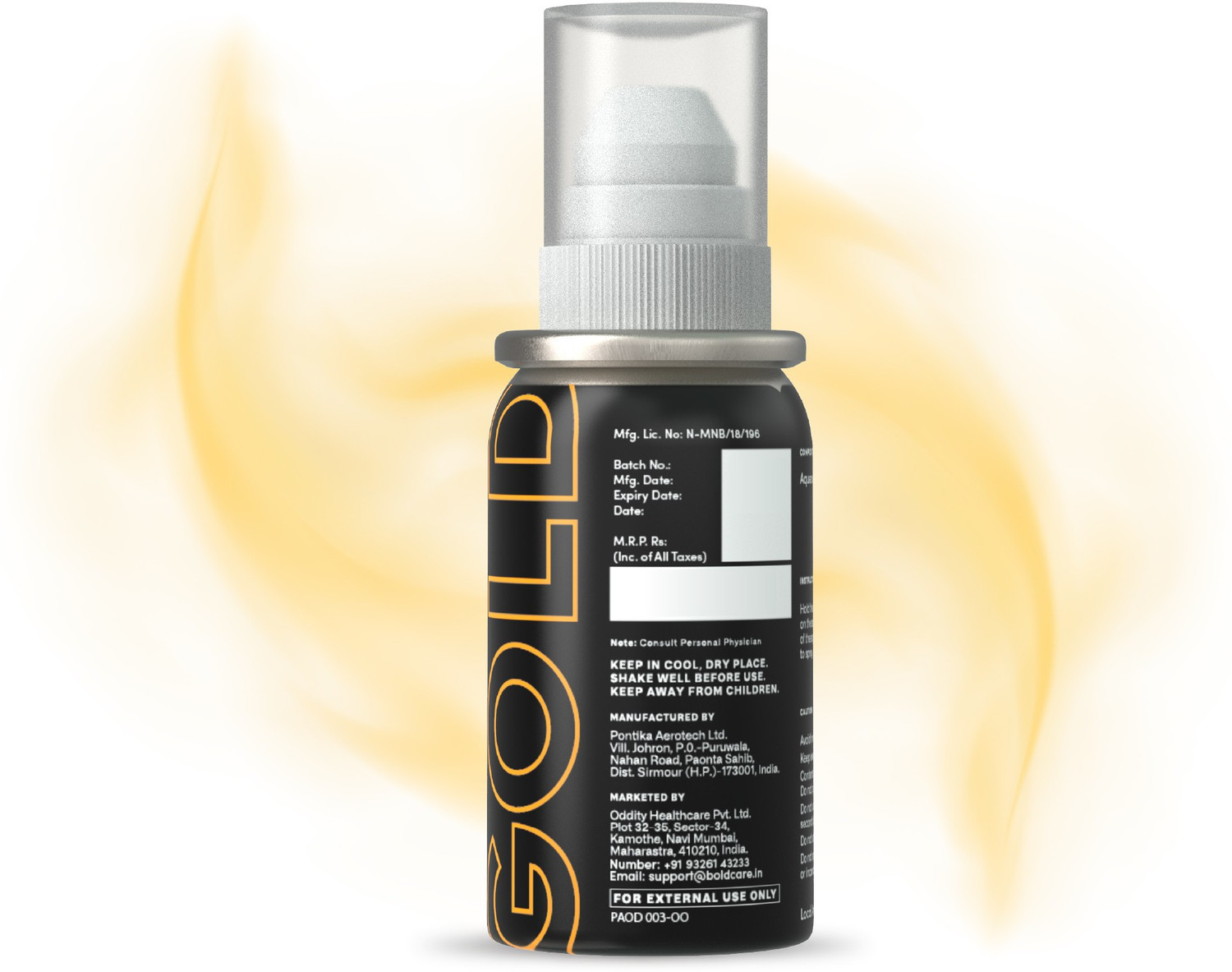 Image of Bold Care Extend Gold Delay Spray for Men - Long-Lasting Performance