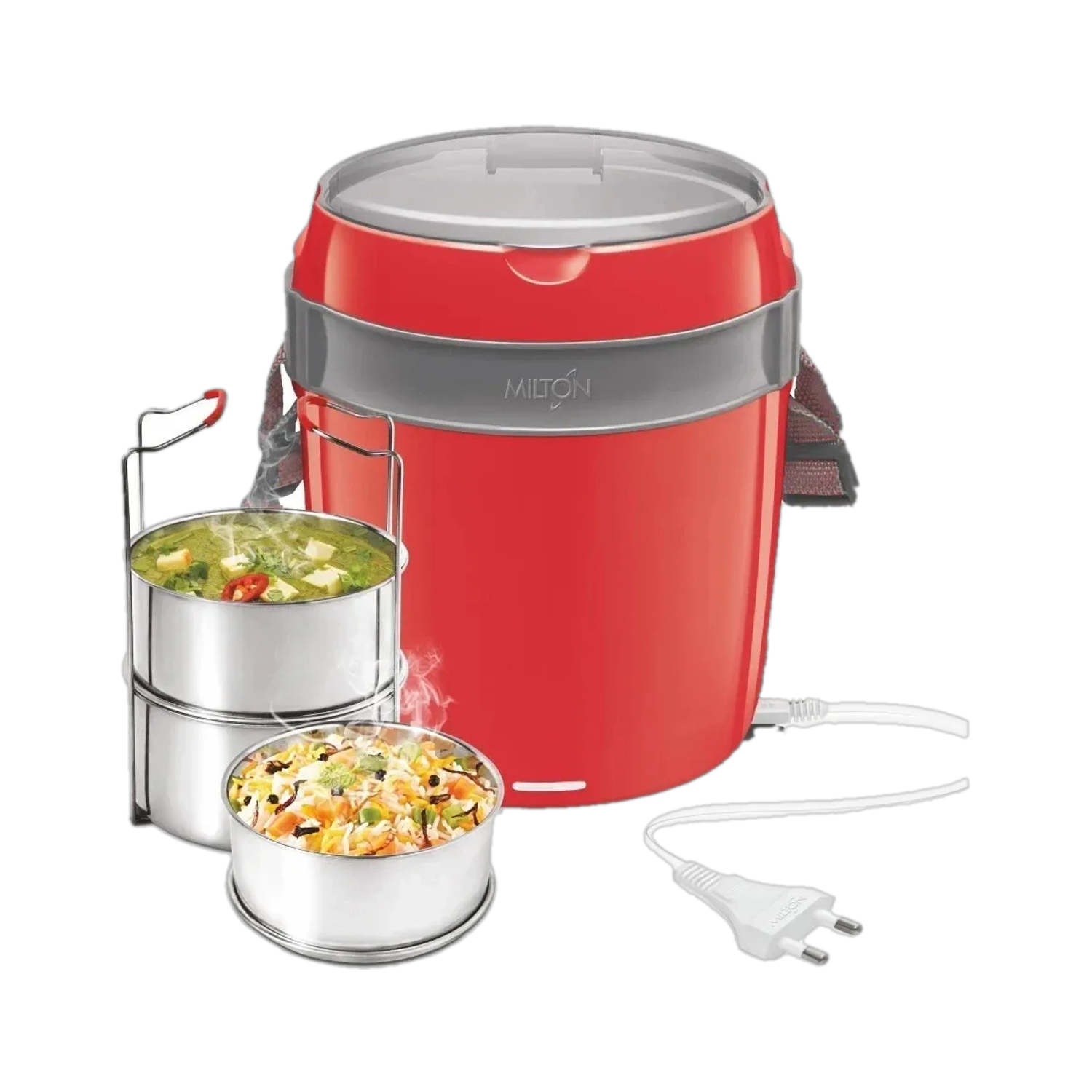 MILTON Futron Tiffin Grey 3 Containers Lunch Box