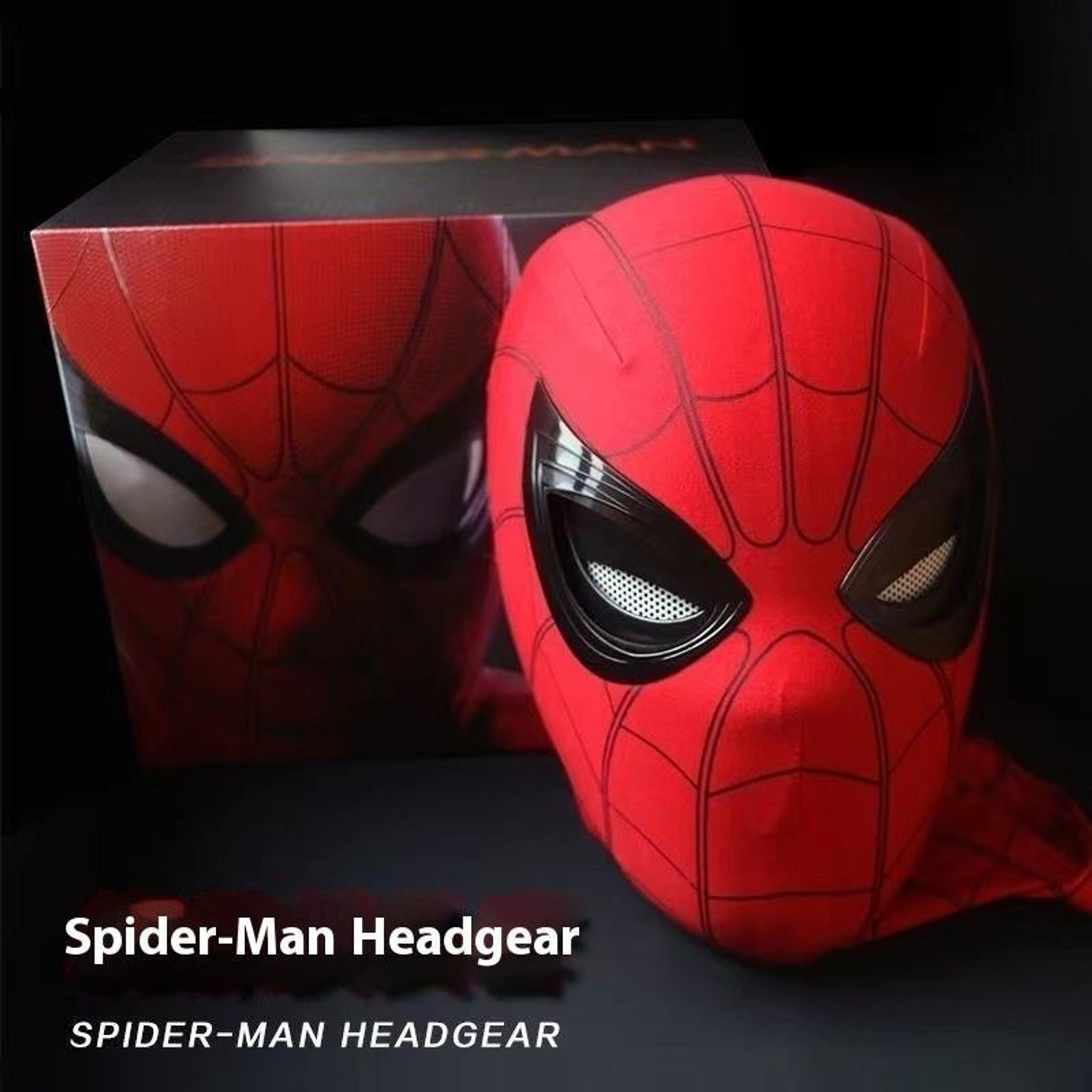 Kids Spider-Style Superhero Mask with Blinking Eyes Fun Costume Gift P
