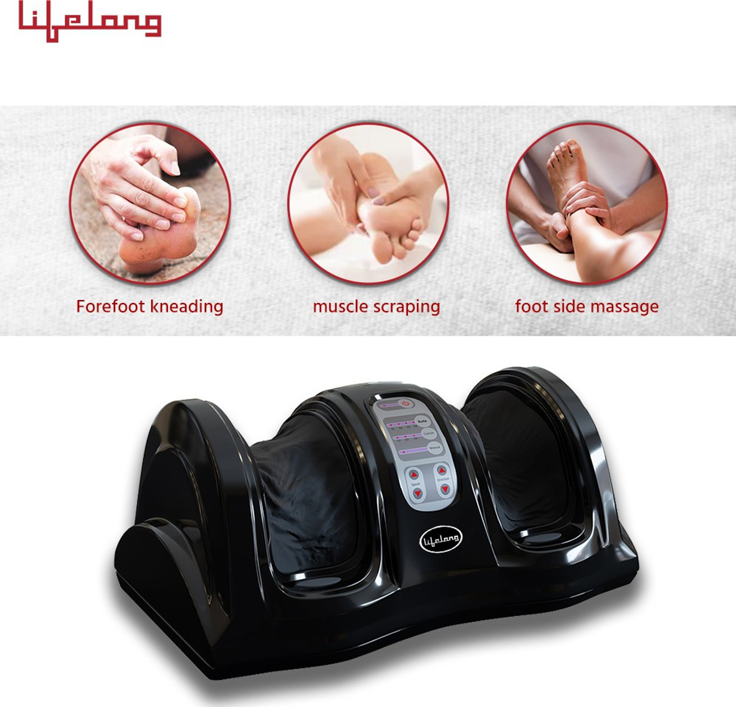 Image of Lifelong LLM486 Foot Massager with Vibration for Pain Relief & Improved Blood Circulation Massager