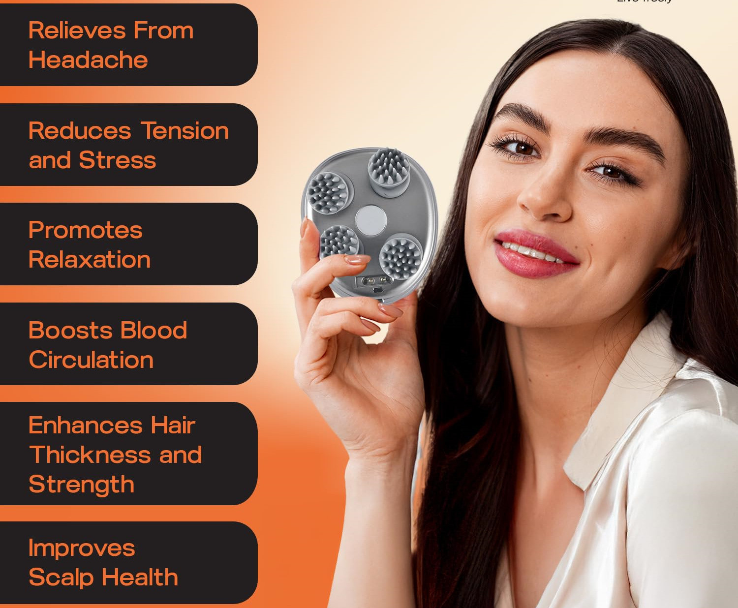 Image of BEMALL Scalp Massage, Electric Massager (MultiColour), Head Massager, Hair Massager For Hair Growth, Scalp Massager, Head Massager Vibrating Machine, Body Massager (Blue)