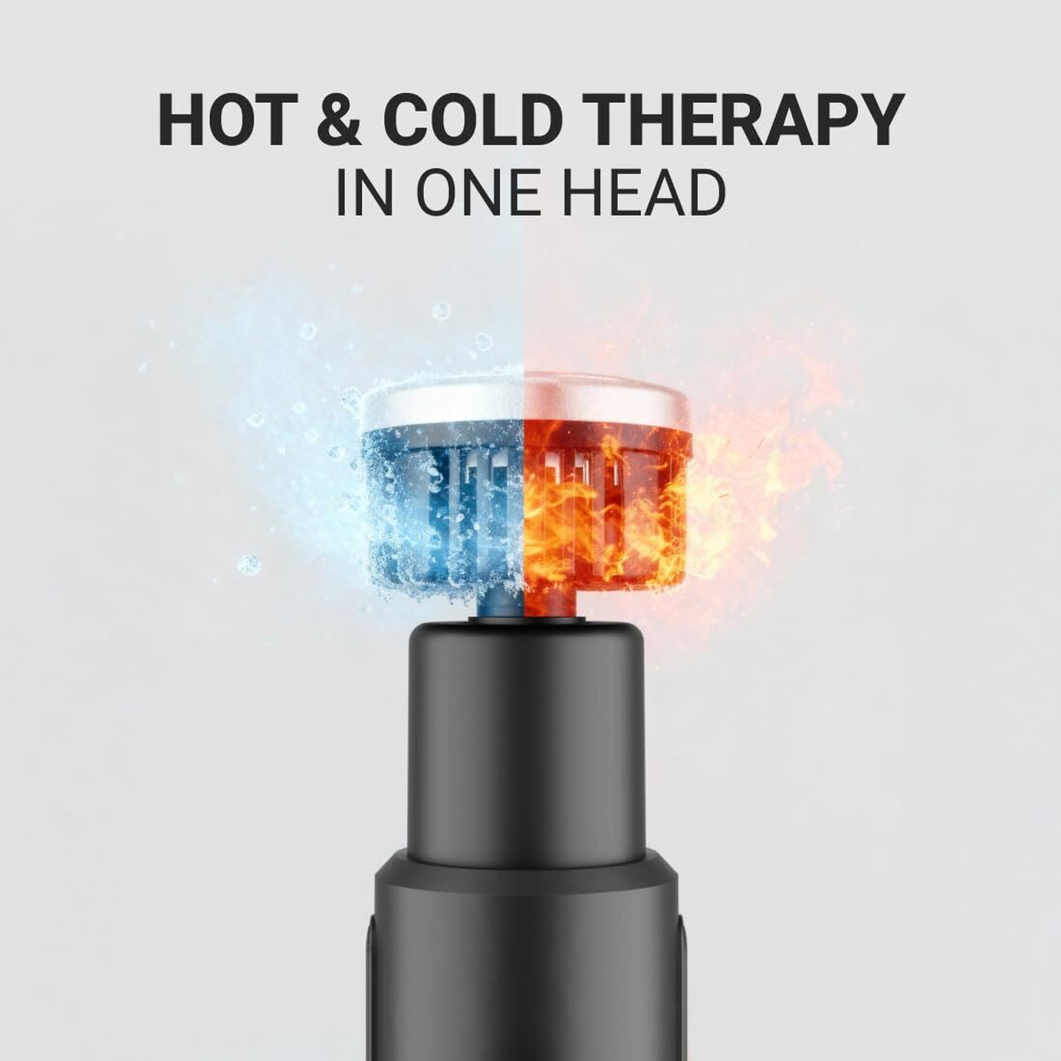 Image of Cult Impact Edge Deep tissue massage gun, Dual Hot and Cold therapy head 6-speed intensity, Silicone round head Massager (Black)