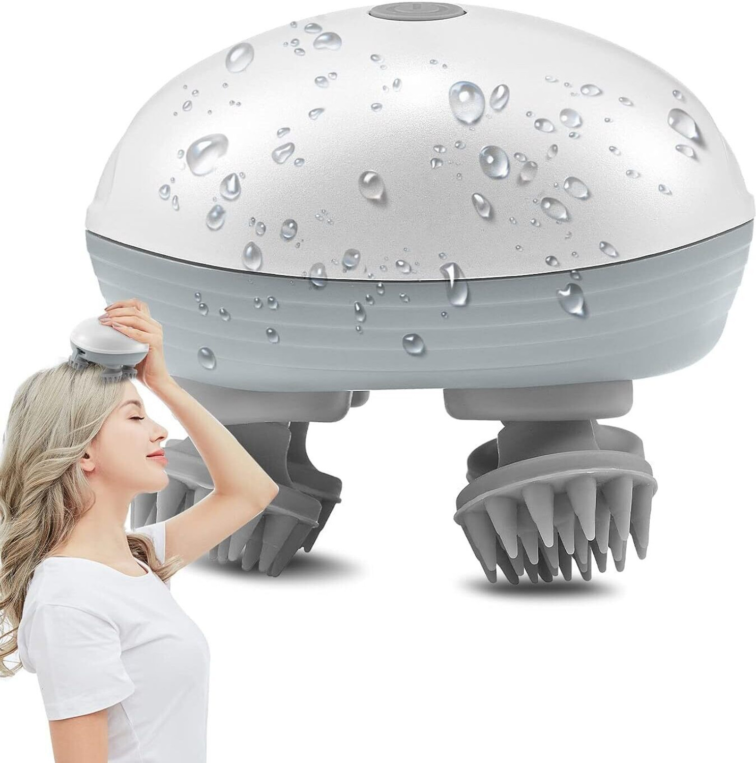 Image of BEMALL Scalp Massage, Electric Massager (MultiColour), Head Massager, Hair Massager For Hair Growth, Scalp Massager, Head Massager Vibrating Machine, Body Massager (Blue)