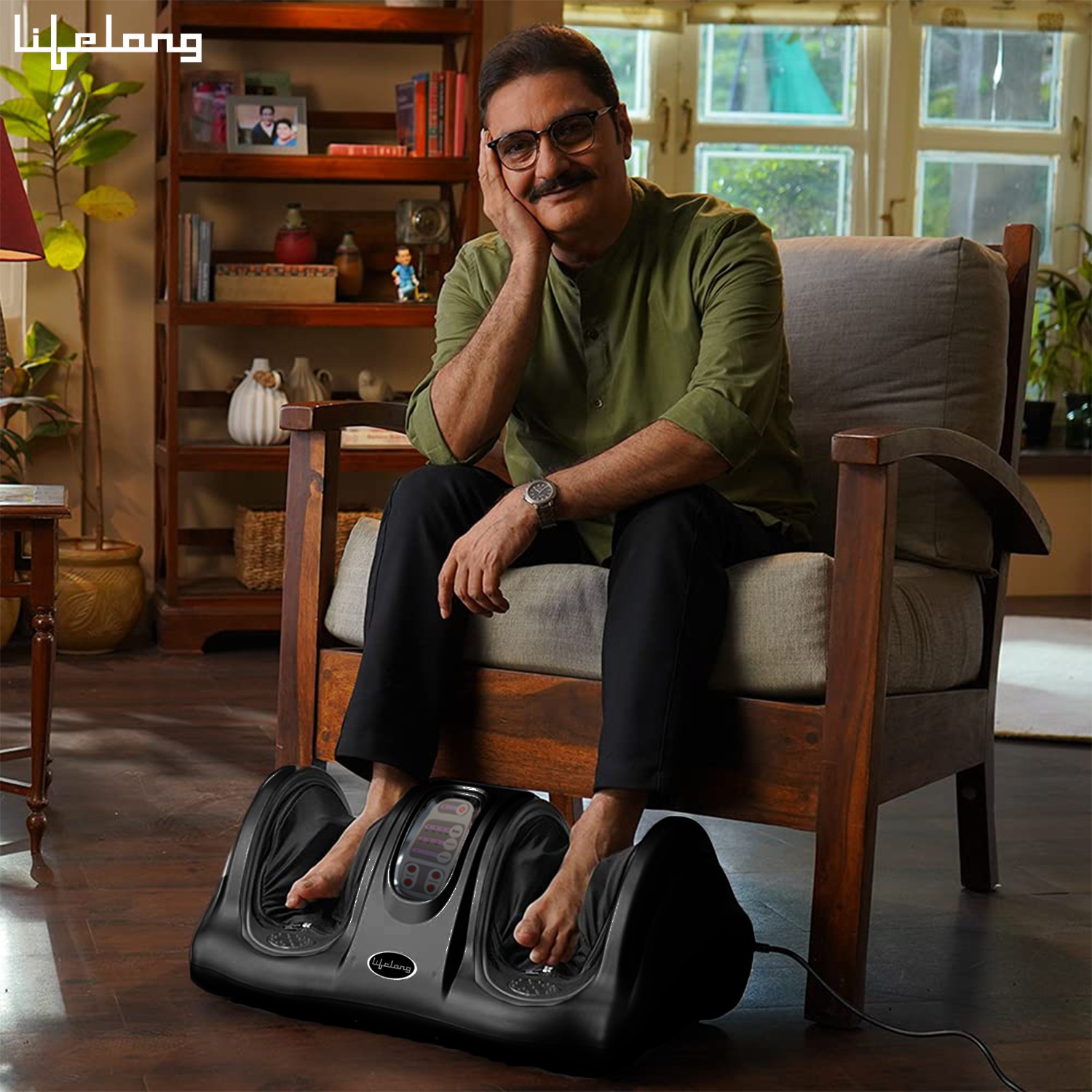 Image of Lifelong LLM486 Foot Massager with Vibration for Pain Relief & Improved Blood Circulation Massager