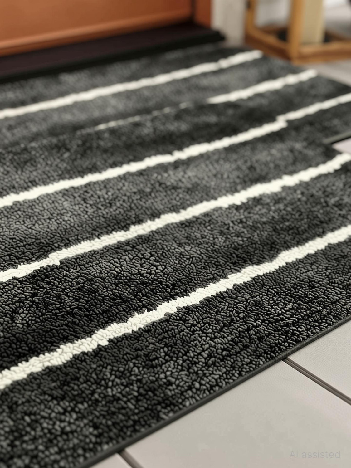 Image of HomeStore-YEP Microfiber Door Mat (Dark Grey, Pack of 2, Medium)