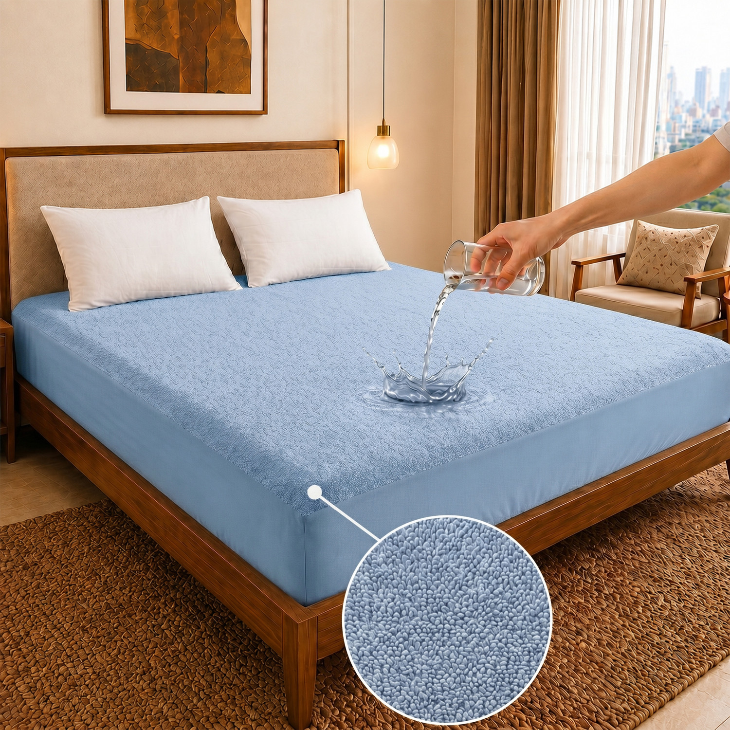 Dream Care Fitted King Size Breathable, Stretchable, Waterproof Mattress Cover