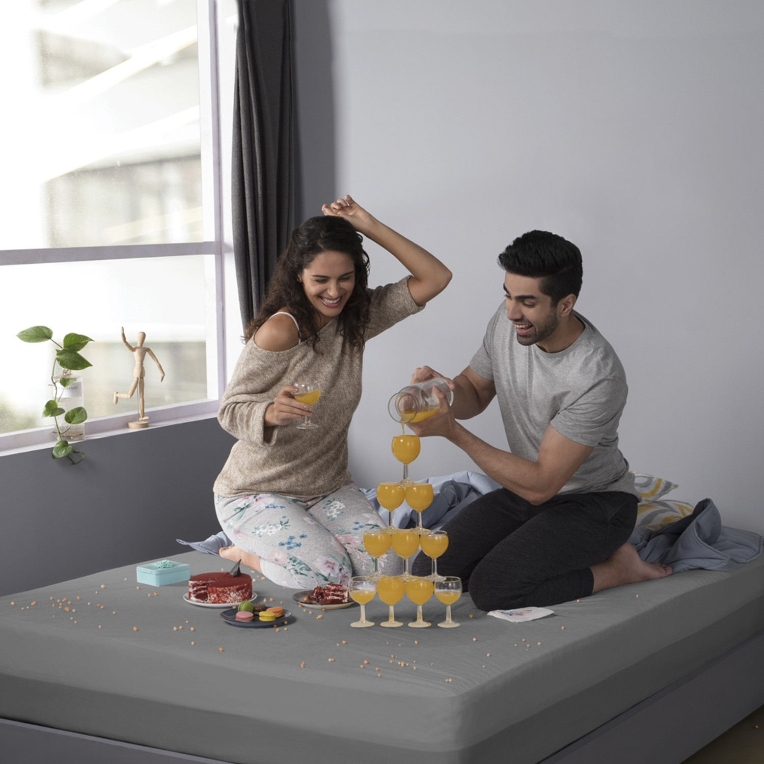 Image of Sleepyhead Queen Size Fitted Blend Breathable, Stretchable, Waterproof Mattress Cover