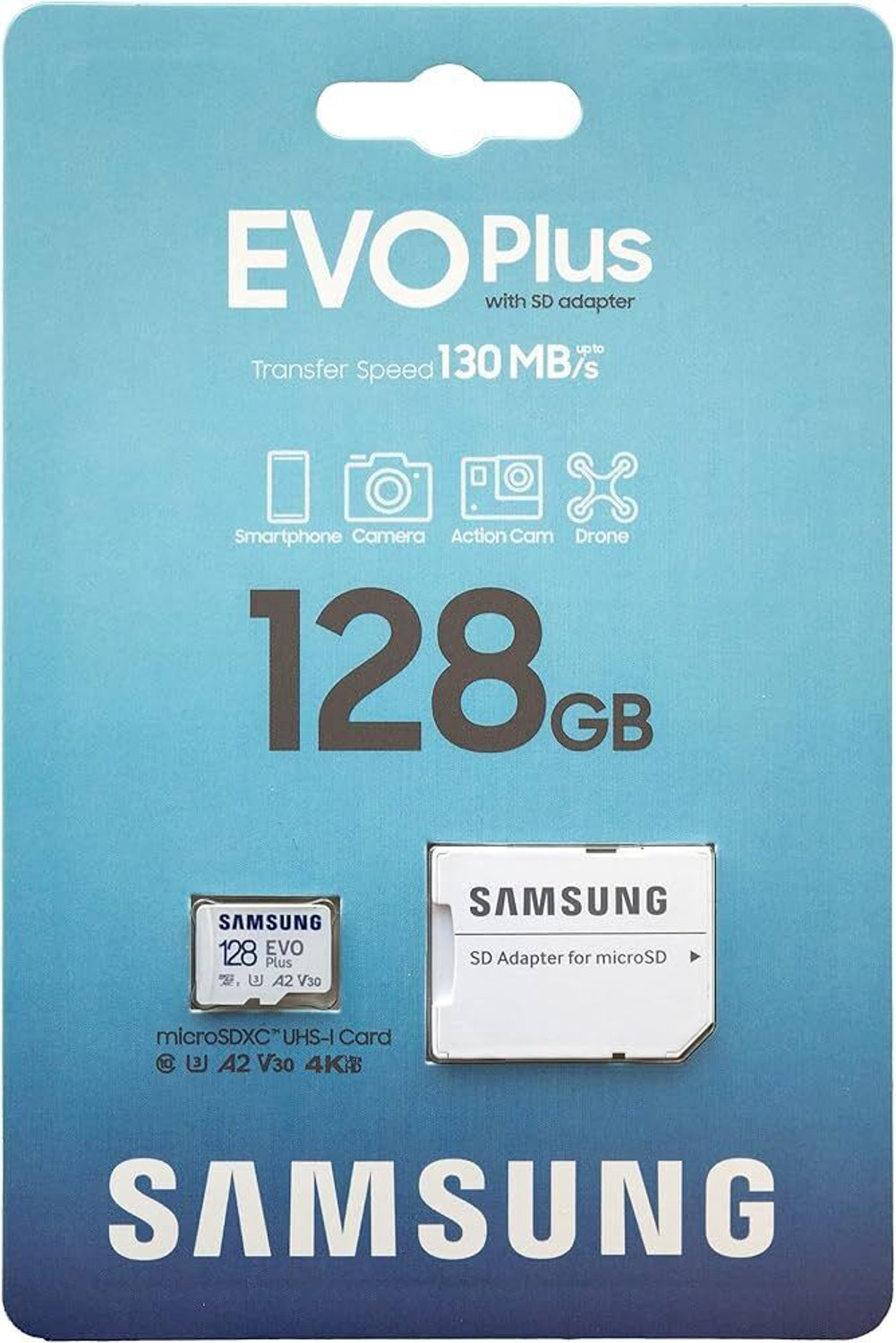 Image of SAMSUNG MB-MC256KA /RO,MK-MC256KA /IN Evo Plus 256 GB MicroSDXC Class 10 130 MB /s Memory Card Compatible with Camera, Computer, Gaming Console, Mobile, Tablet