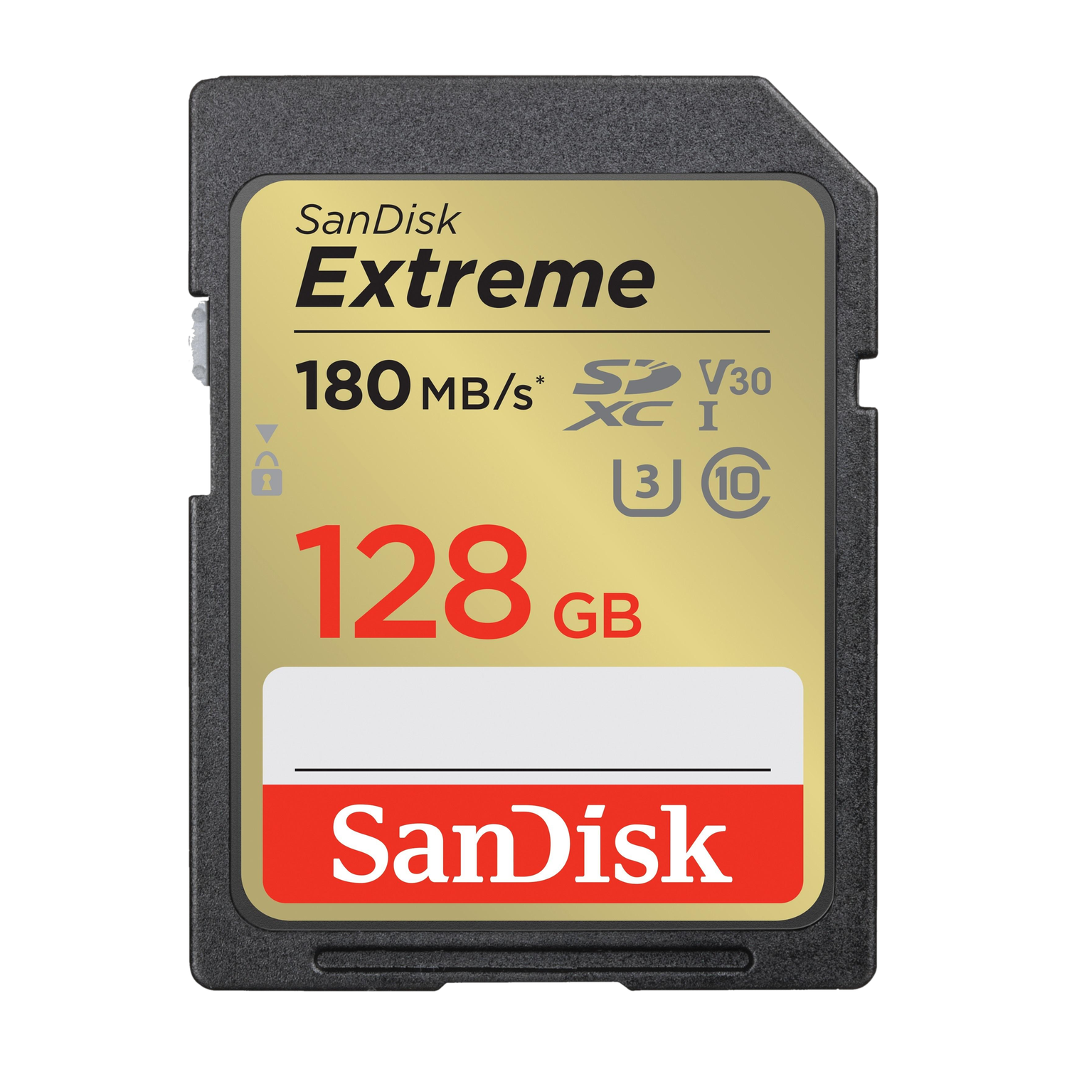 SanDisk Extreme 128 GB SDHC Class 10 180 MB/s  Memory Card