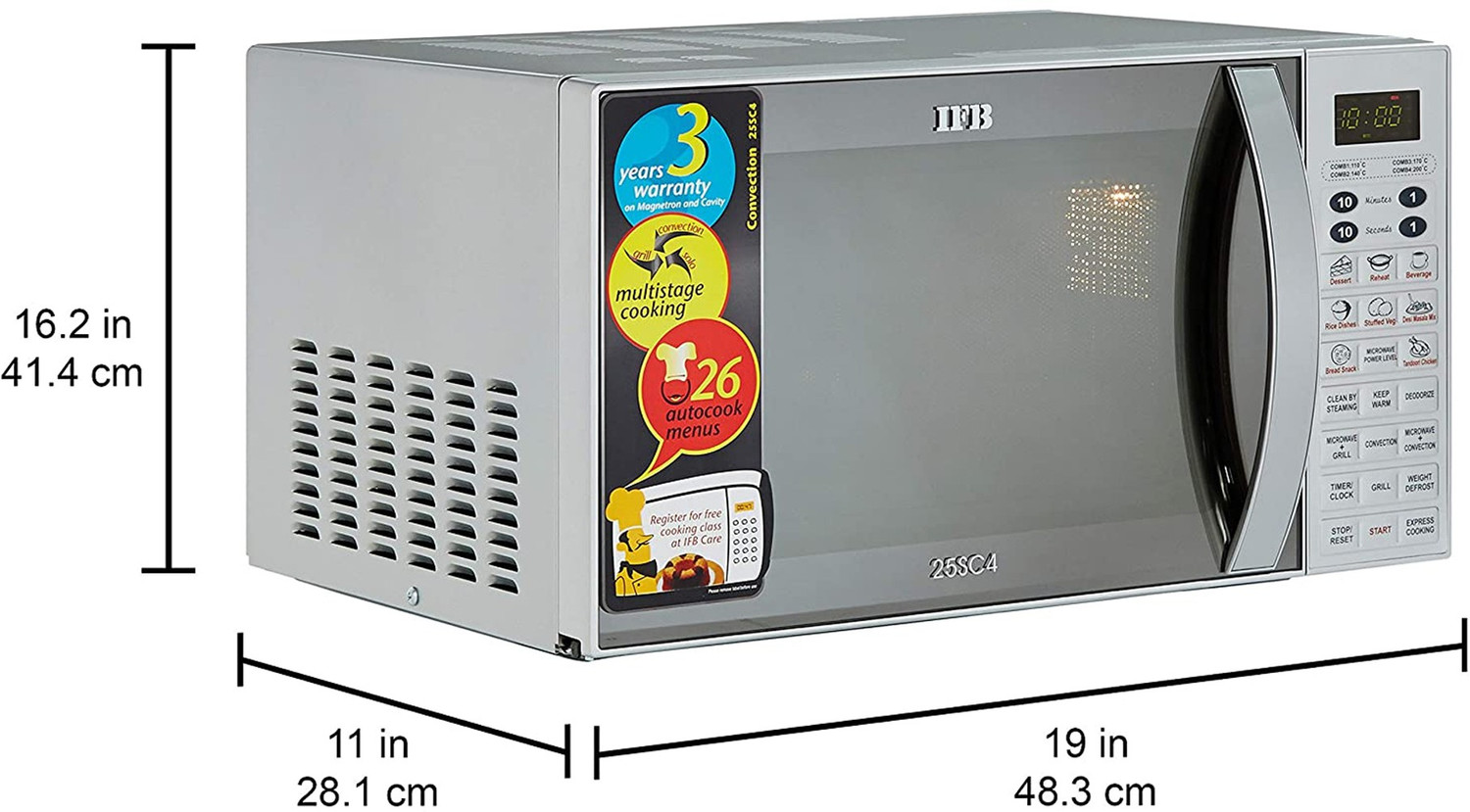 Image of IFB 25 L Metallic silver Convection Microwave Oven