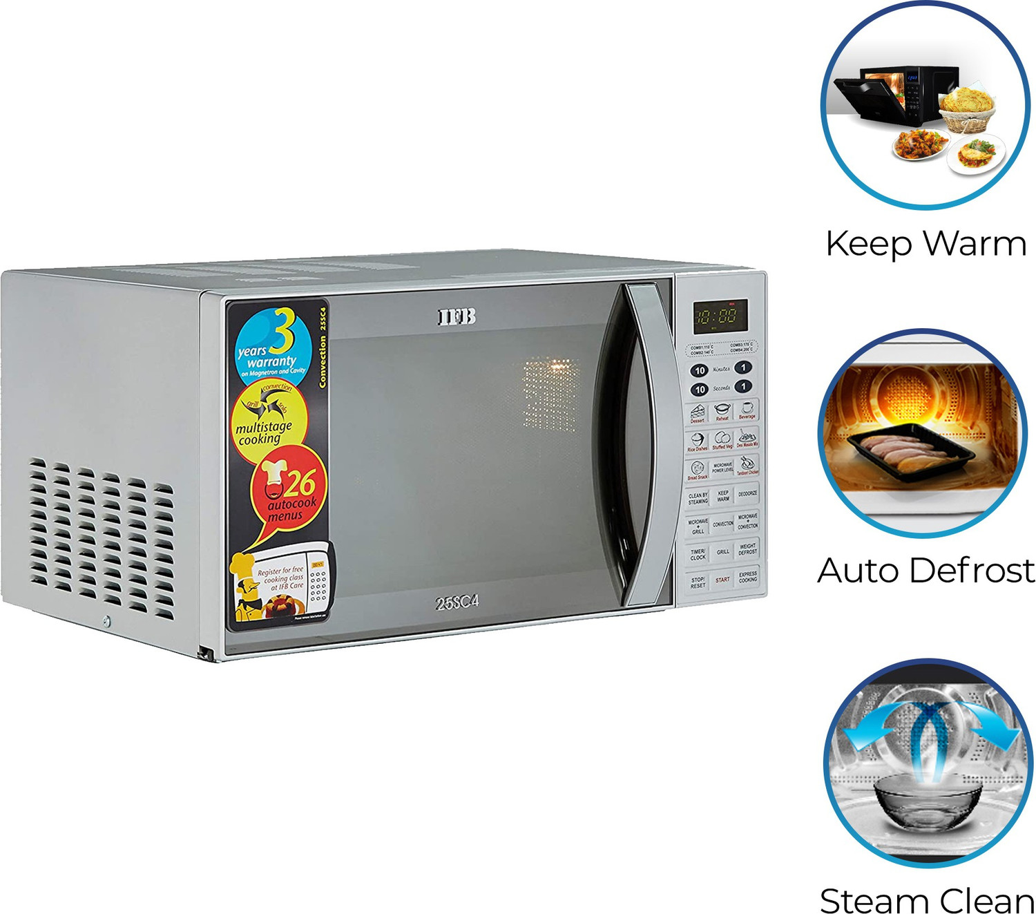 Image of IFB 25 L Metallic silver Convection Microwave Oven