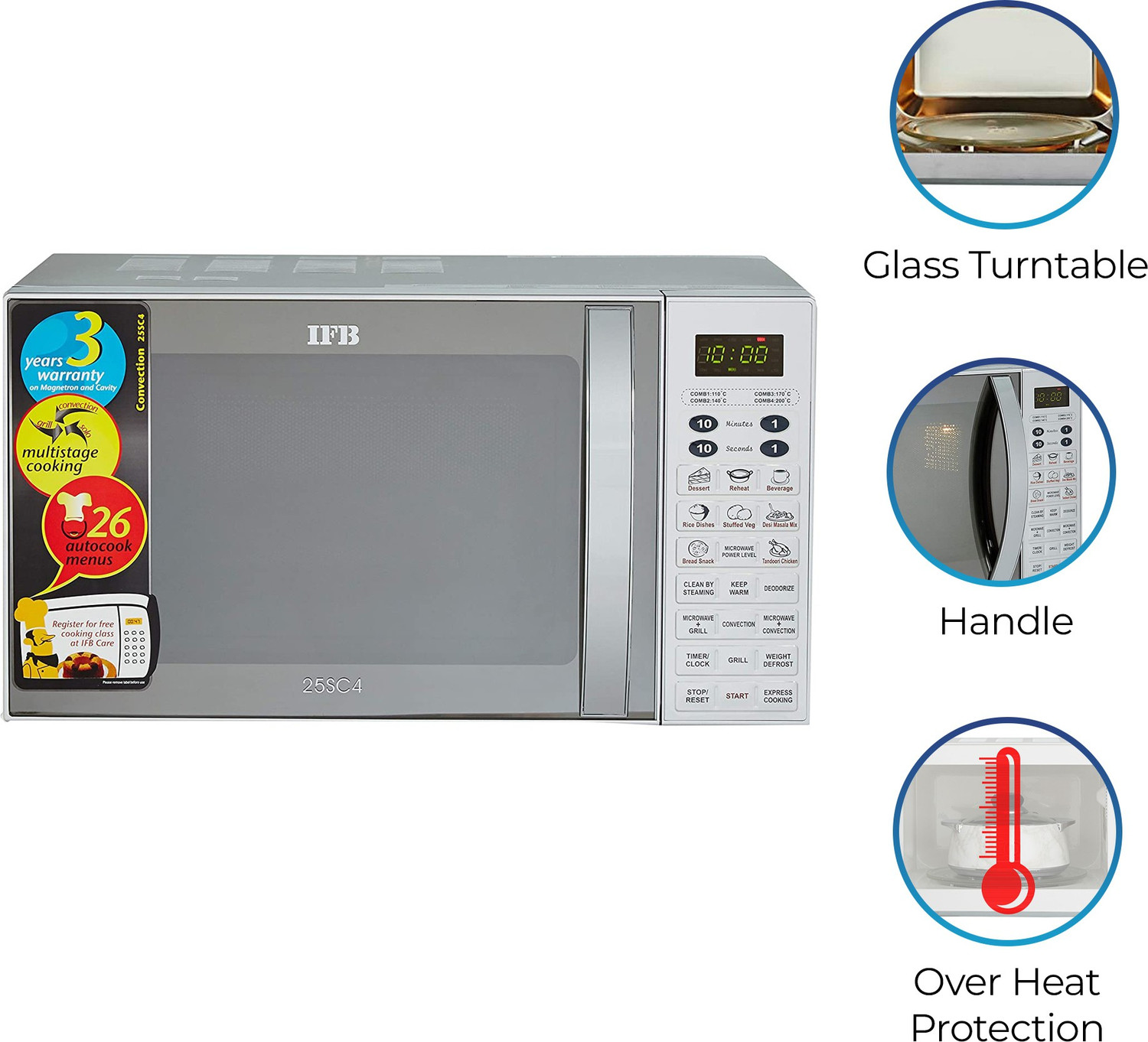 Image of IFB 25 L Metallic silver Convection Microwave Oven
