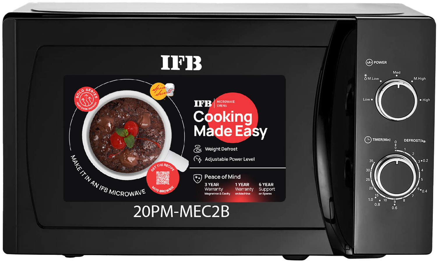 IFB 20 L Solo Microwave Oven  (20PM-MEC2B, BLACK)