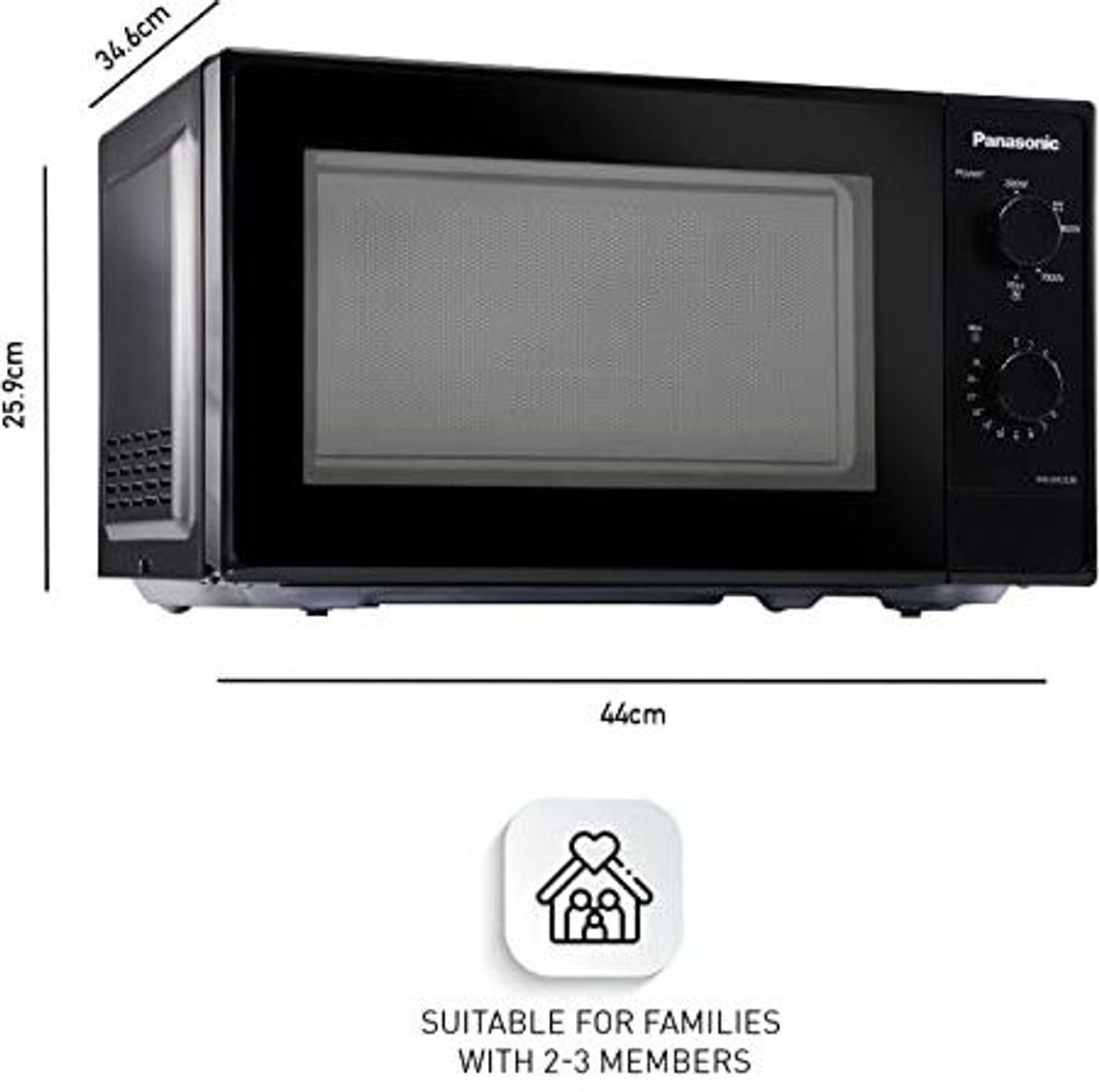 Image of Panasonic 20 L Epoxy Gray Cavity Coating, Auto Cook Recipes Solo Microwave Oven
