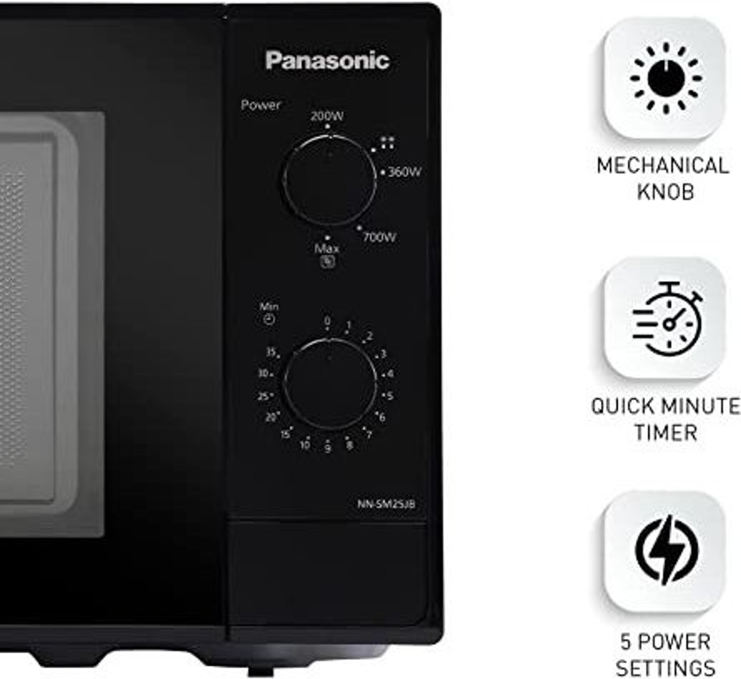 Image of Panasonic 20 L Epoxy Gray Cavity Coating, Auto Cook Recipes Solo Microwave Oven