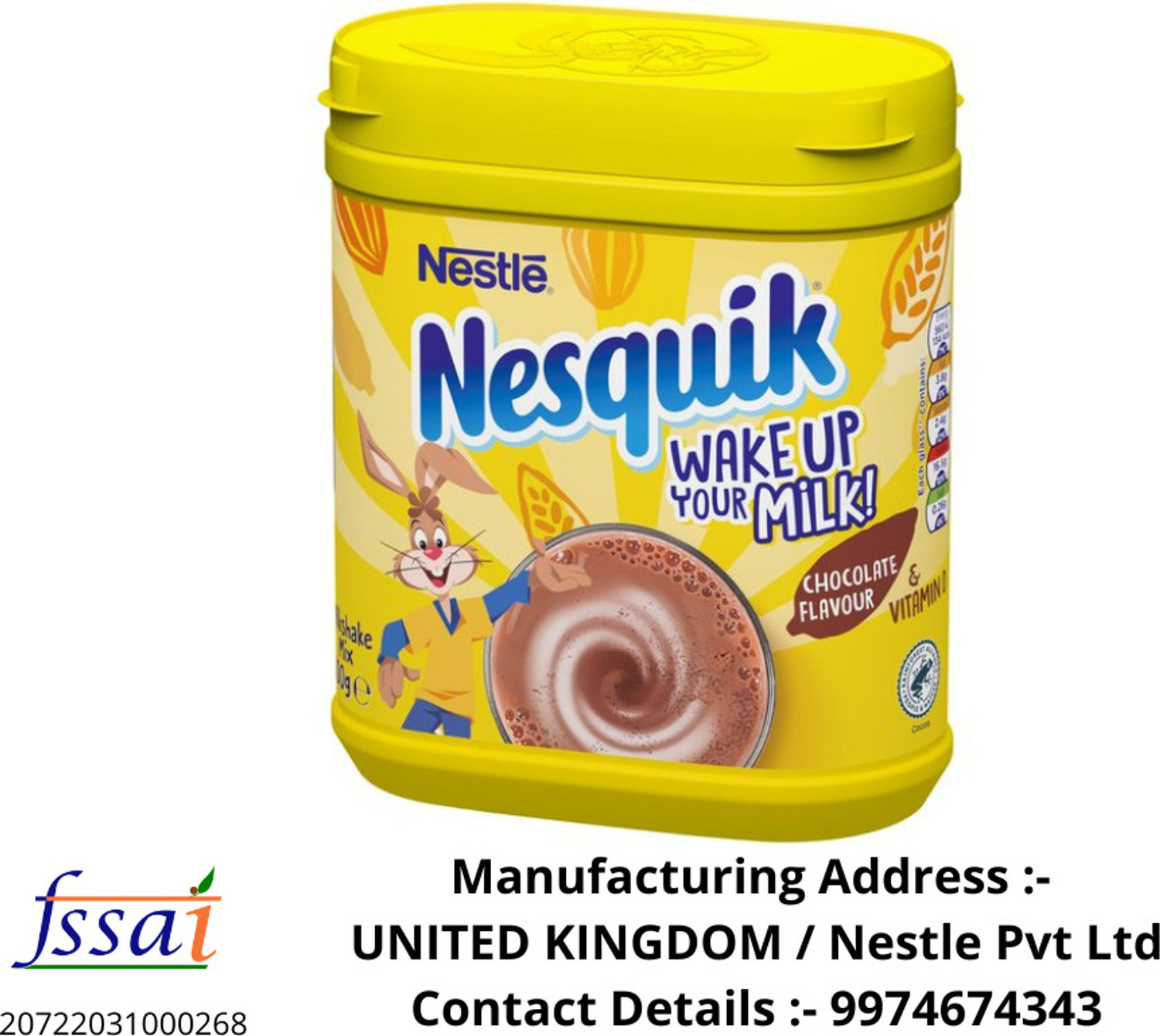 Image of NESTLE Nesquik Chocolate Flavor Milkshake (IMPORTED FROM UK)