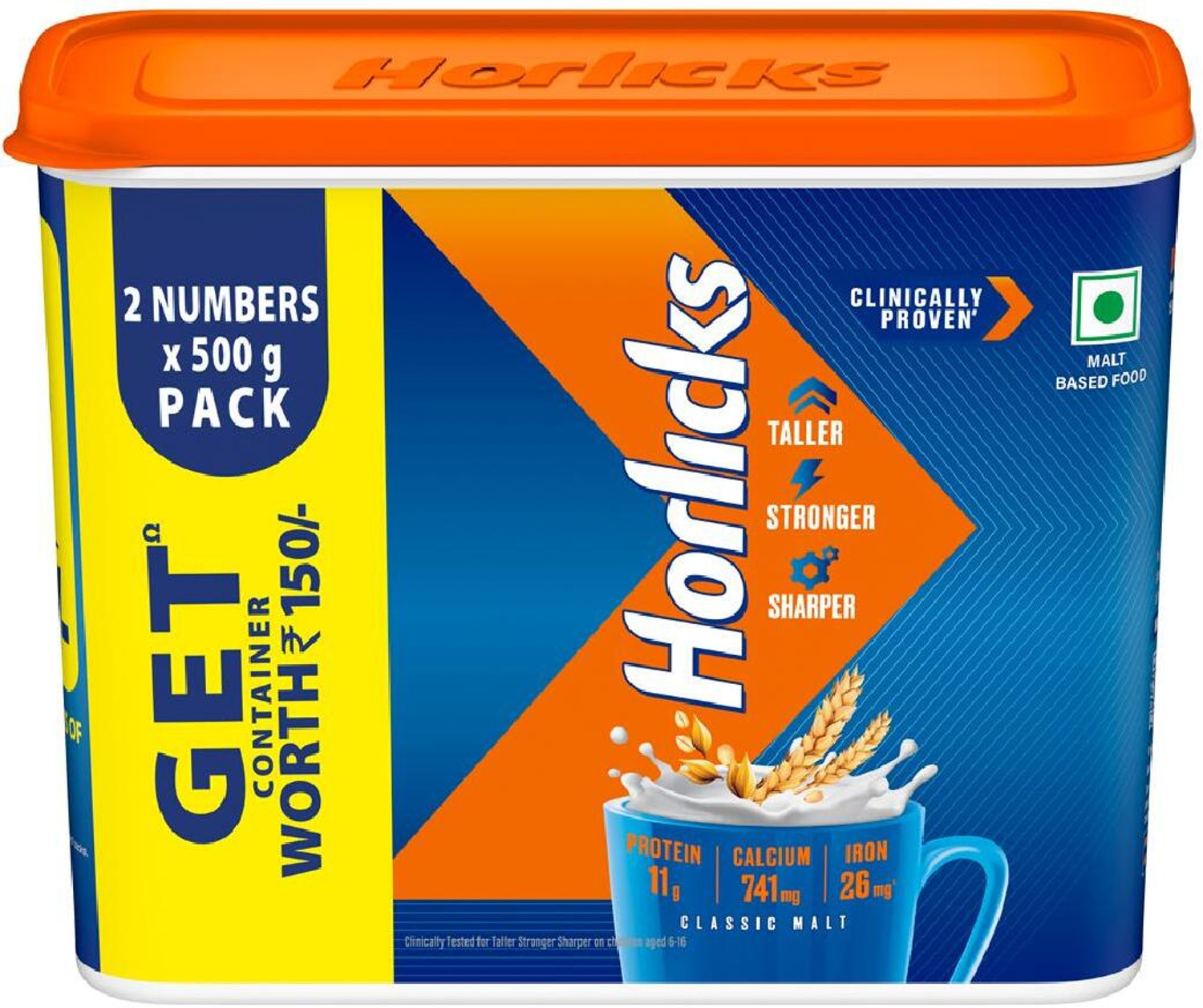 Horlicks Classic Malt 1kg Powder – ₹377 (39% Off)